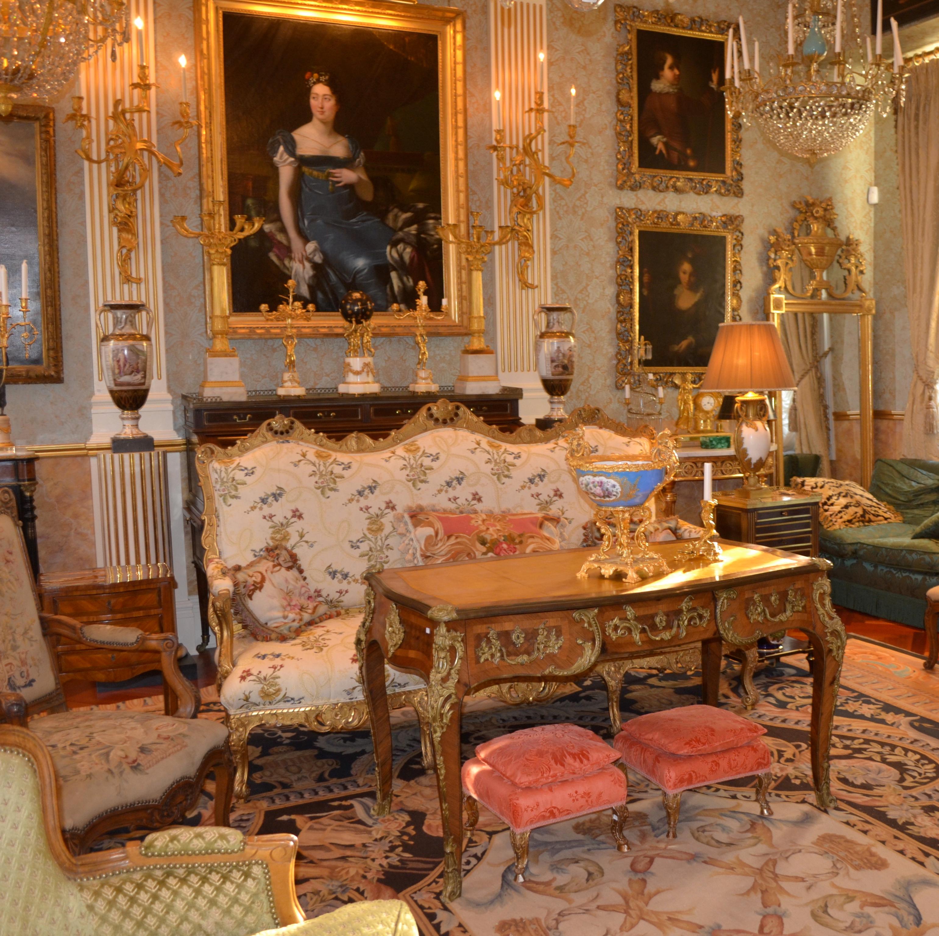 19th Century Louis XIV Style Giltwood Settee