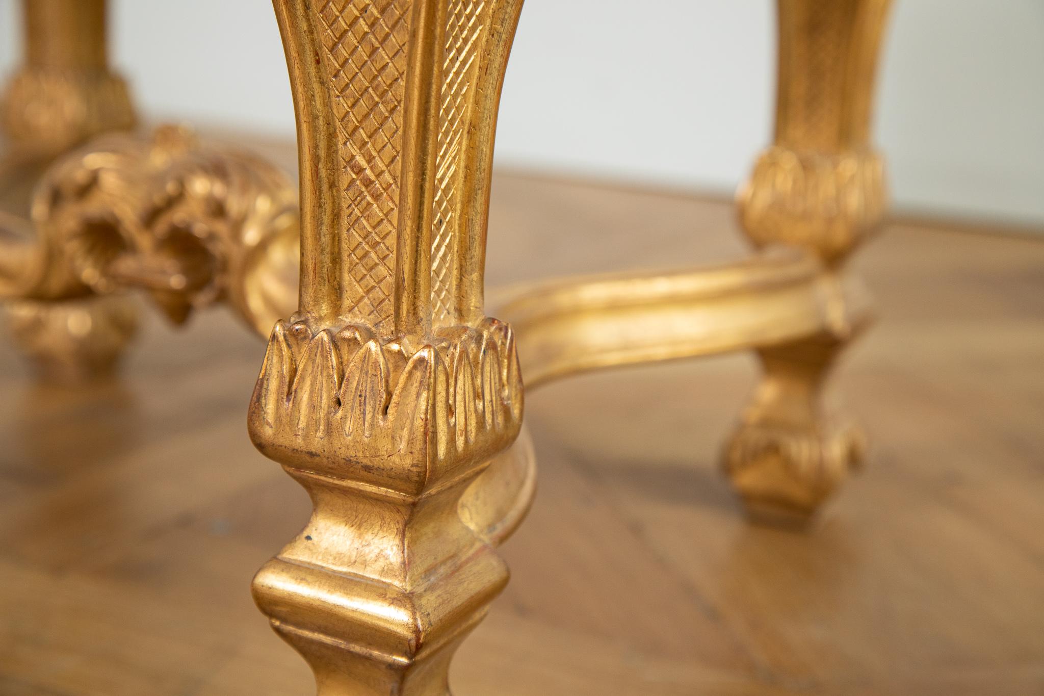 Louis XIV style giltwood stool  For Sale 3
