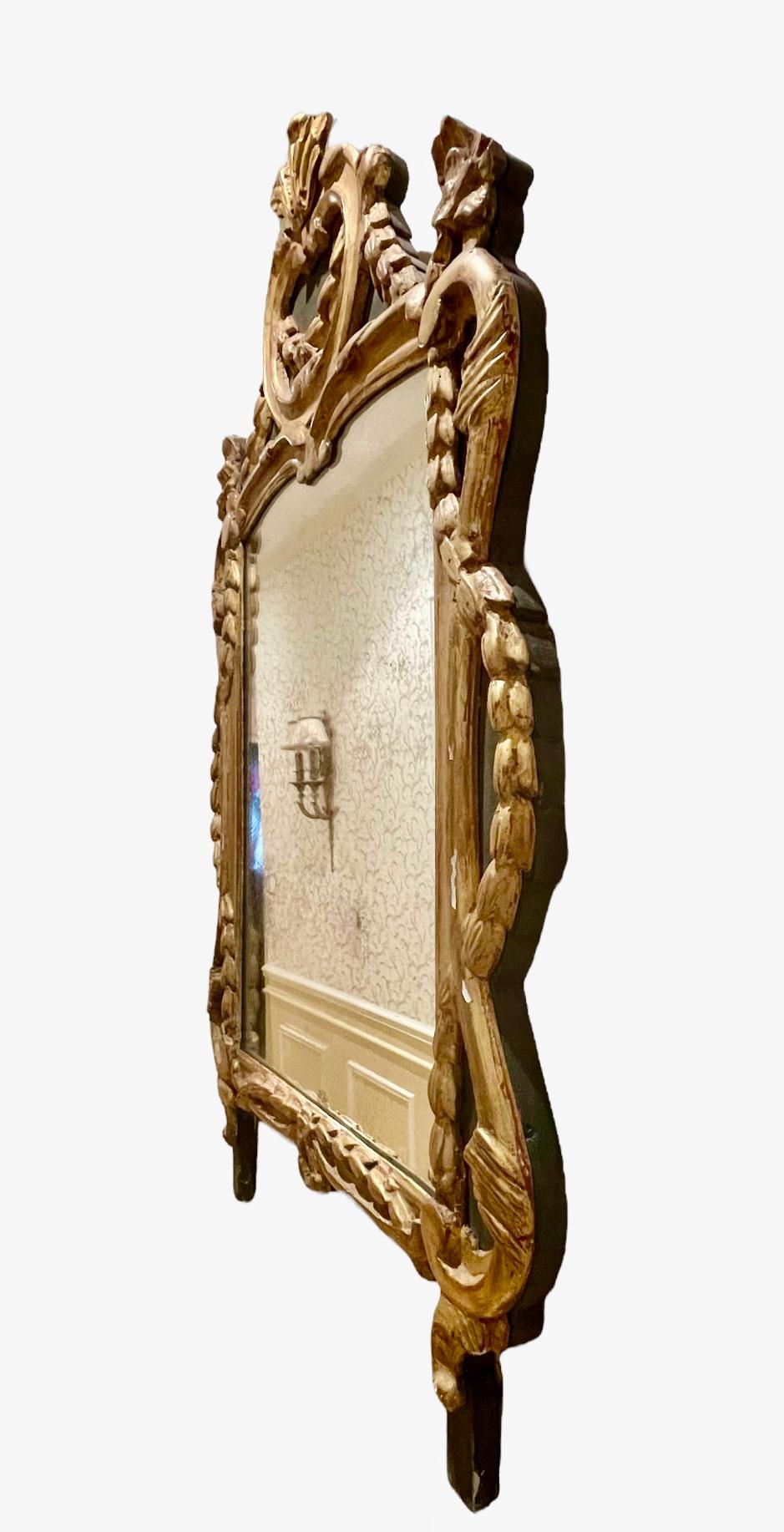 Louis XIV Style Golden Wood Mirror For Sale 2