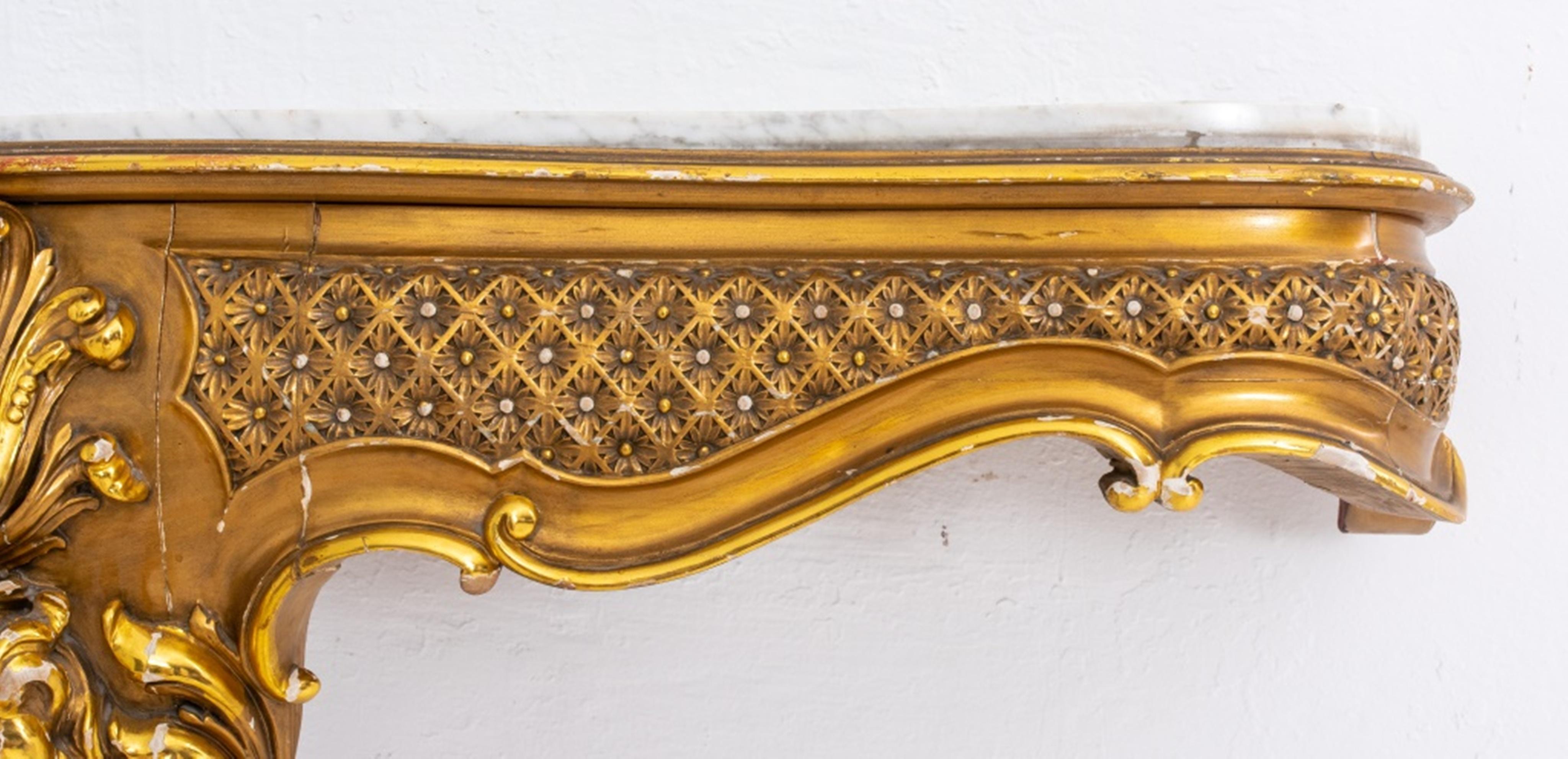 Louis XIV Style Monopodal Giltwood Console For Sale 2