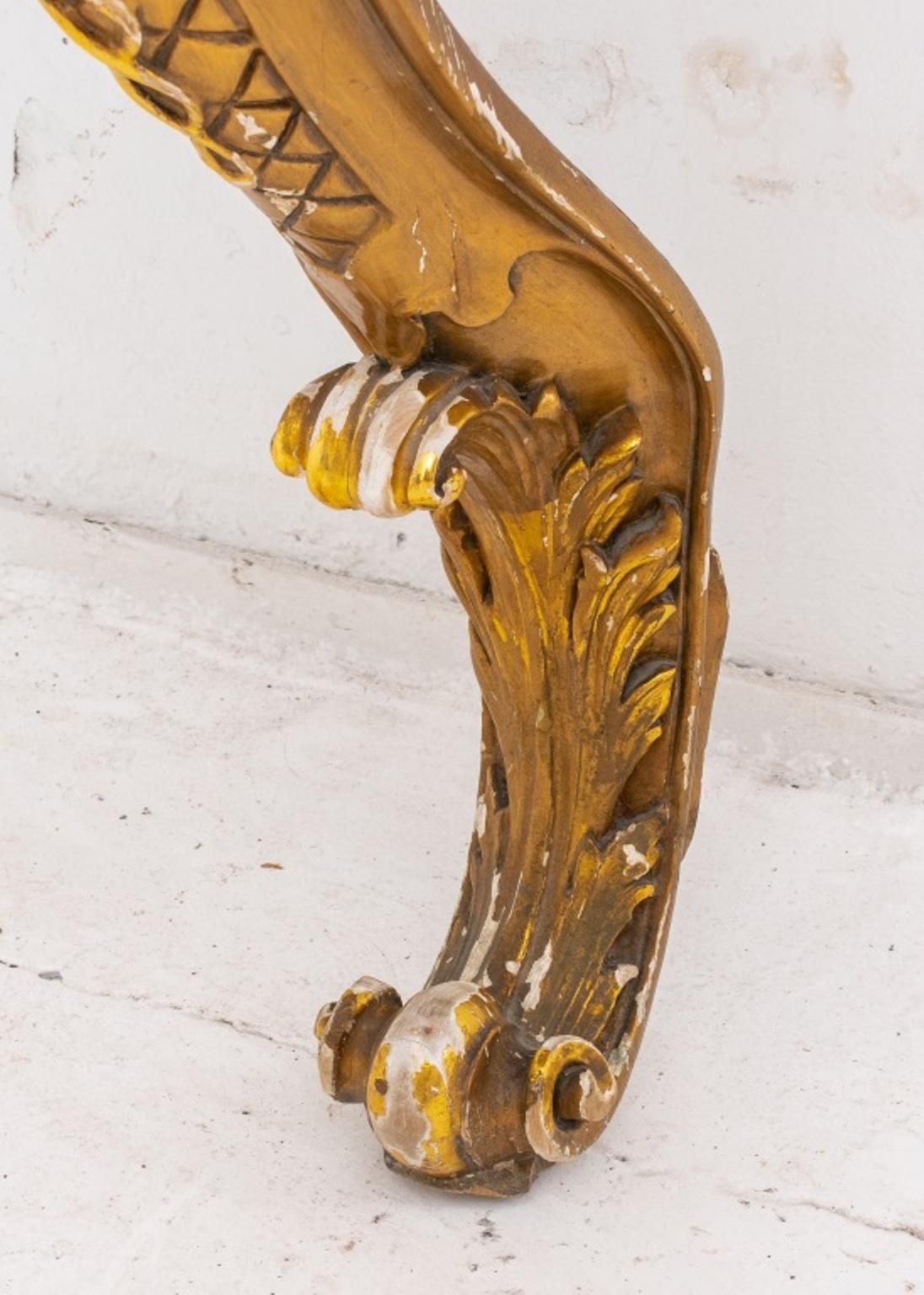 Louis XIV Style Monopodal Giltwood Console For Sale 3