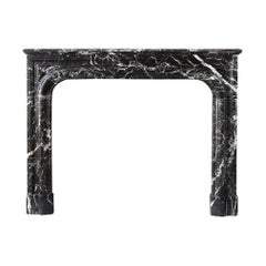 Louis XIV Style Nero Marquina Fireplace