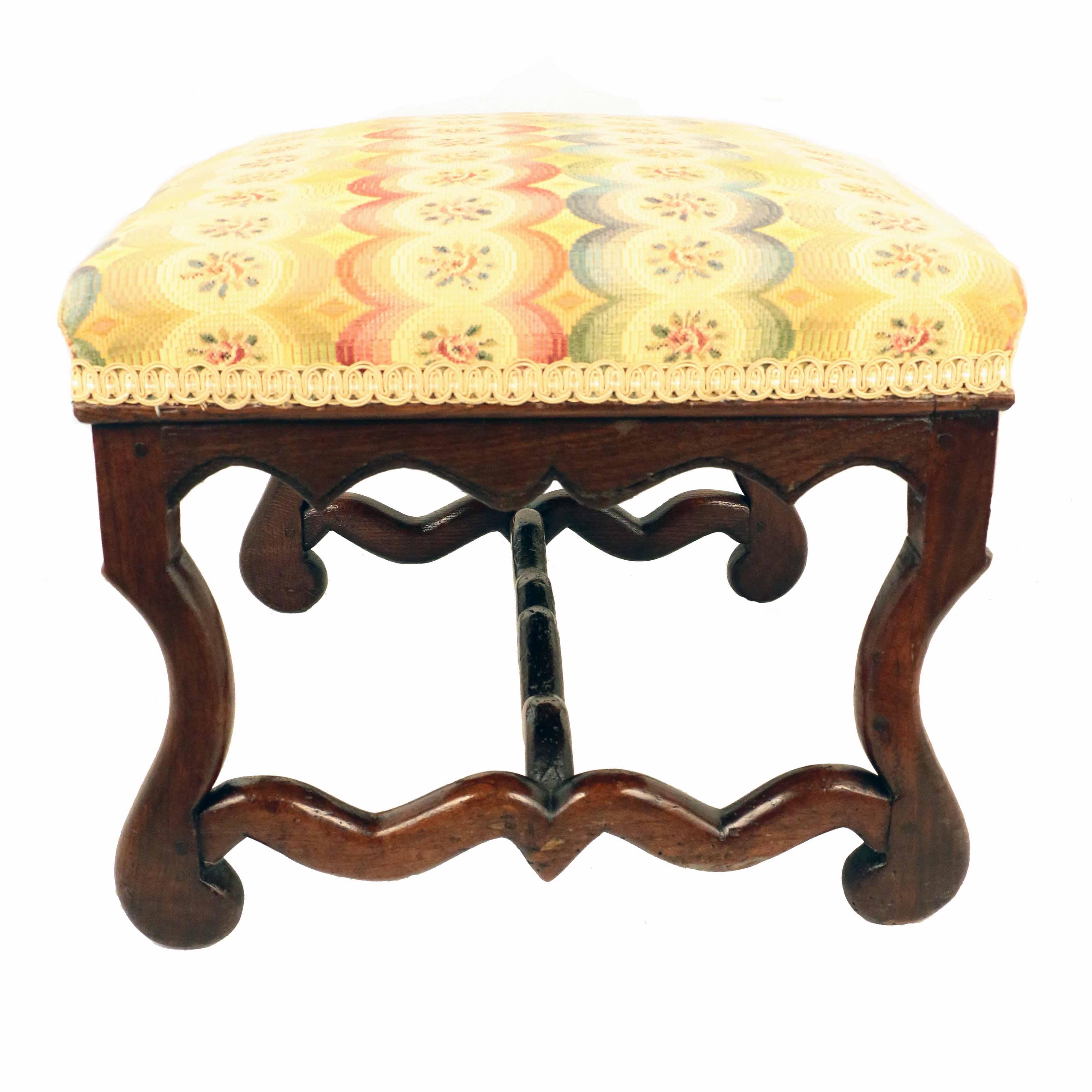 French Louis XIV Style Os De Mouton Stool For Sale