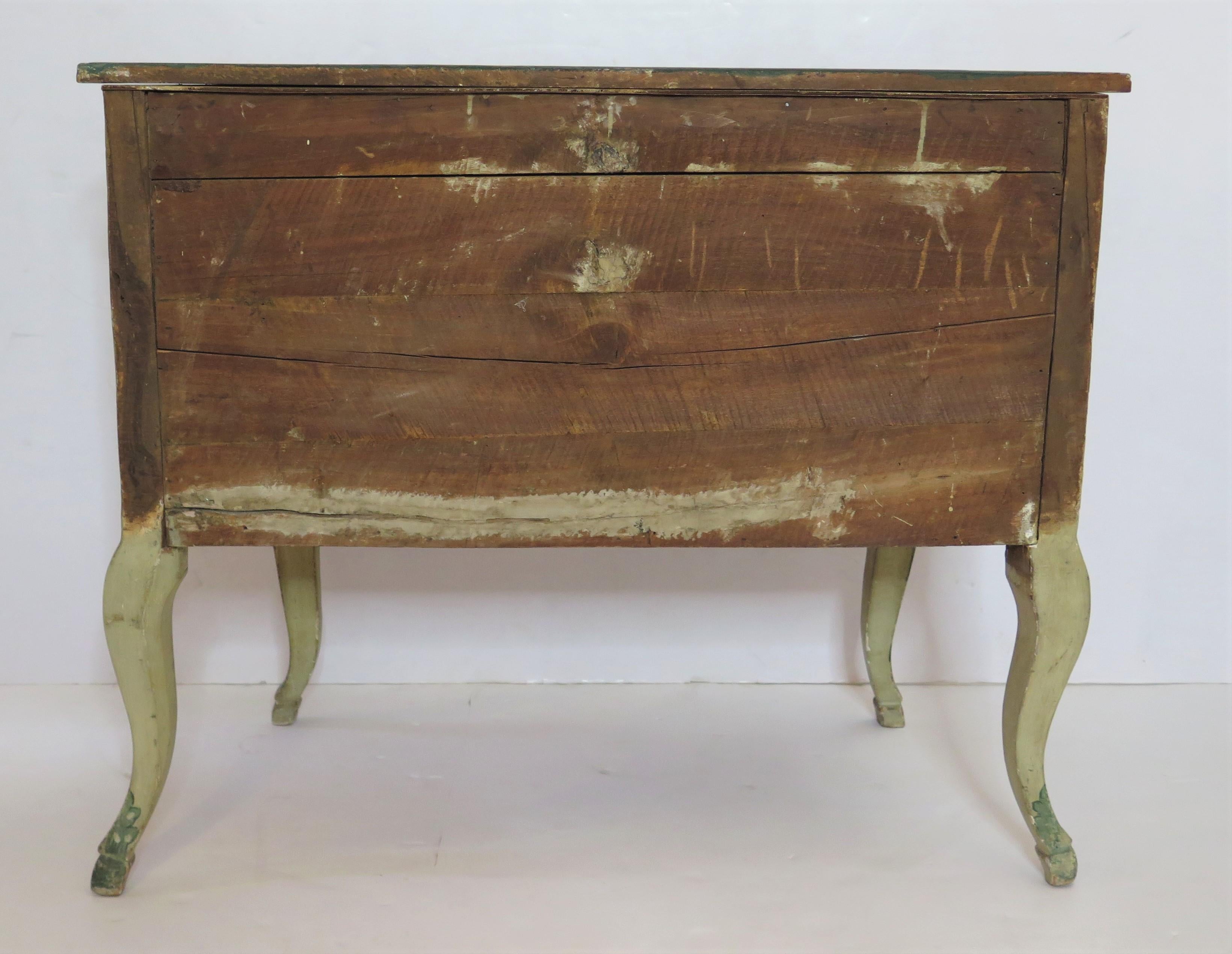 Louis XIV-Style Painted Venetian Commode For Sale 8