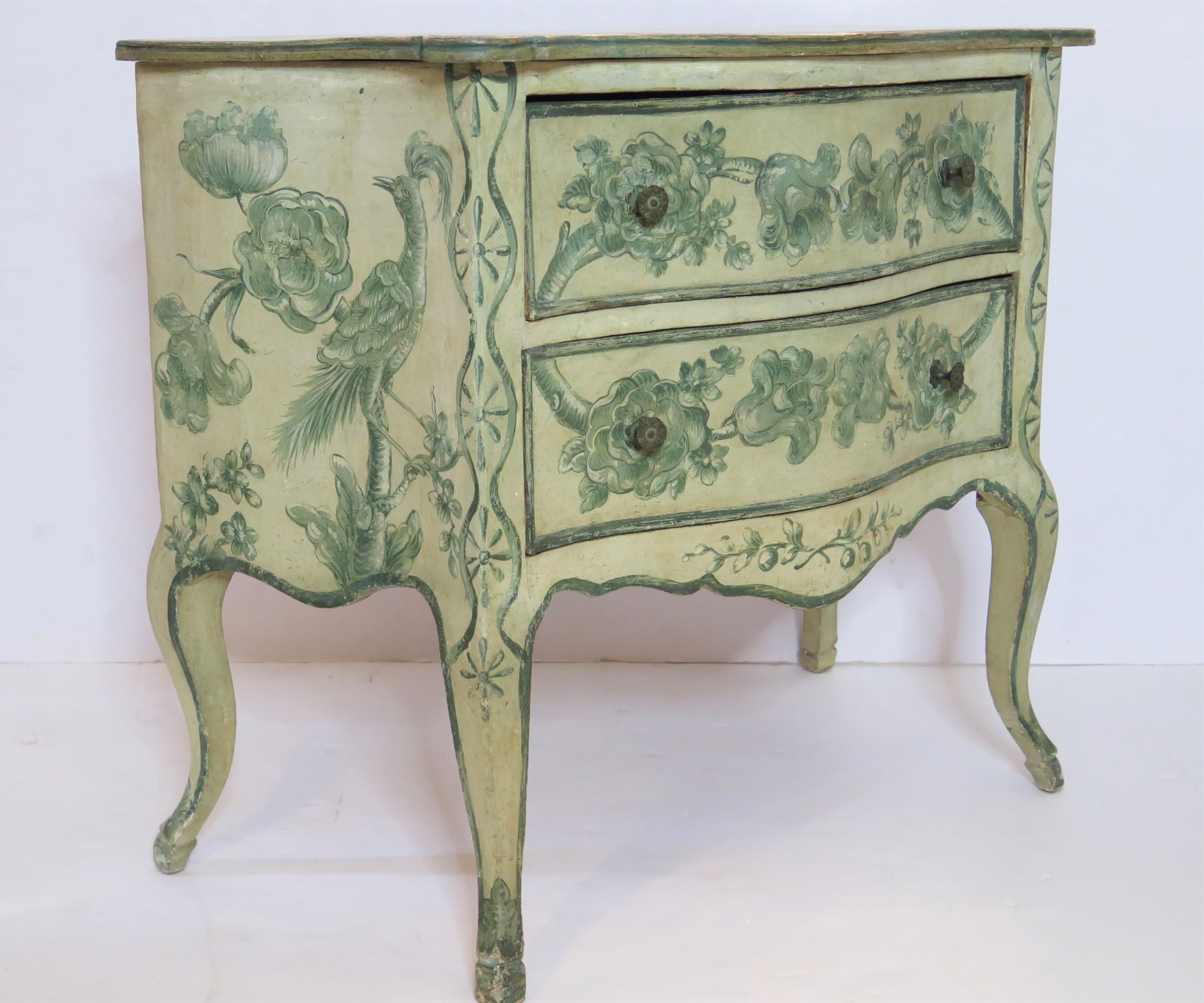French Louis XIV-Style Painted Venetian Commode For Sale