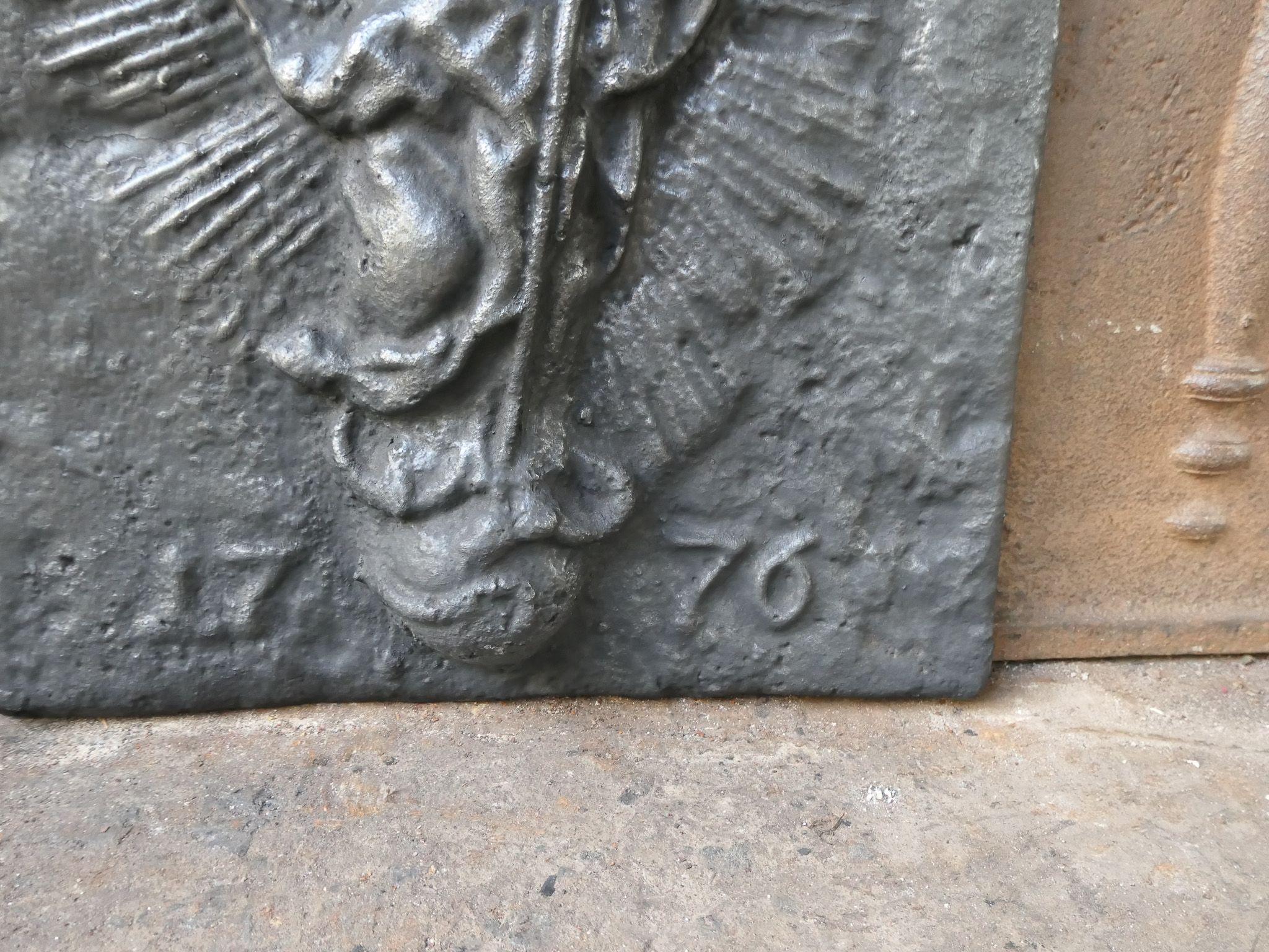 Plaque de cheminée / dosseret 'thème religieux' de style Louis XIV en vente 1