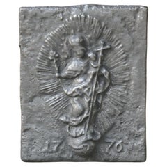 Plaque de cheminée / dosseret 'thème religieux' de style Louis XIV