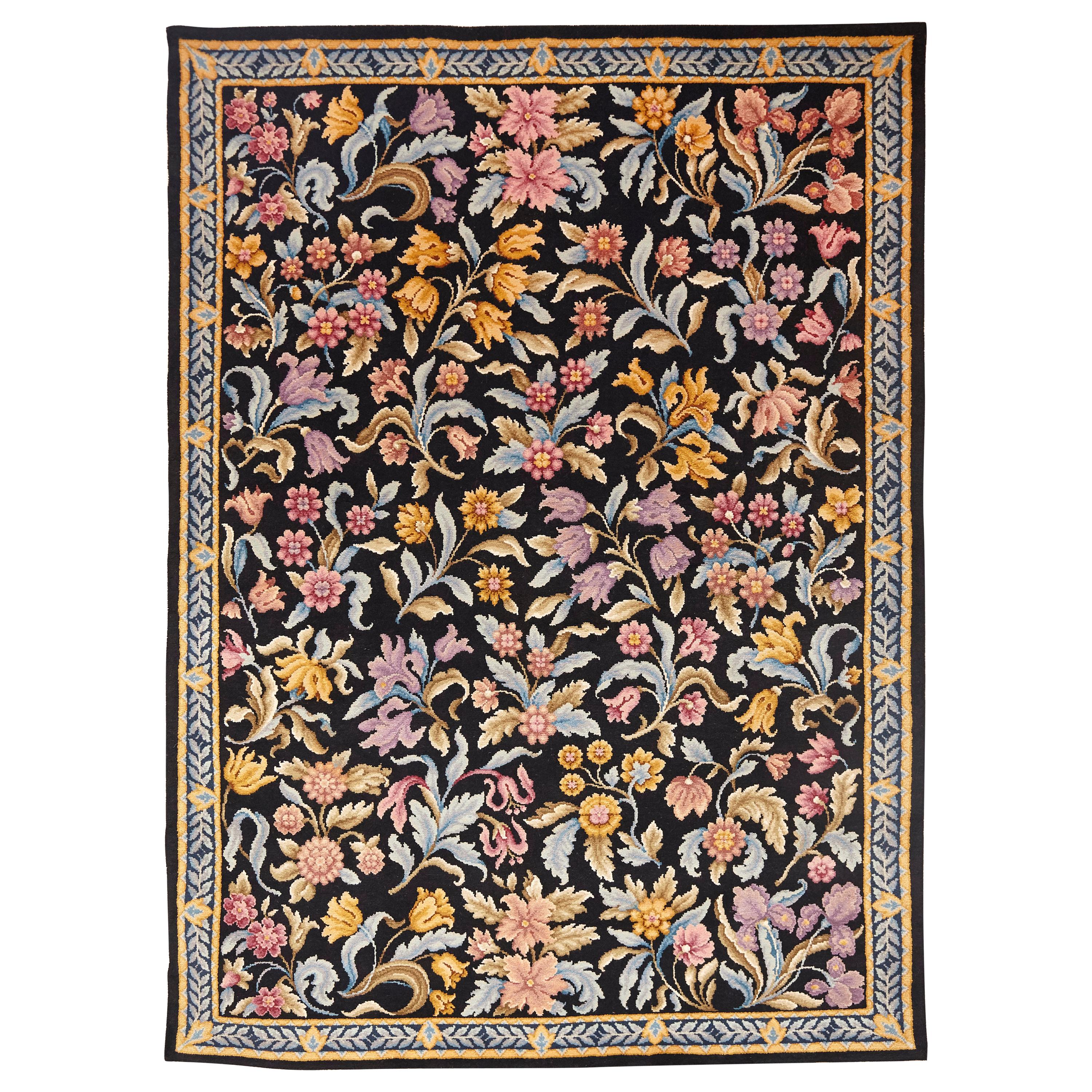 Louis XIV Style Hand Knotted Wool Large Rug