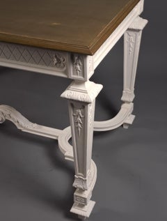 Louis XIV Style Salon Table In Carved And Lacquered Walnut
