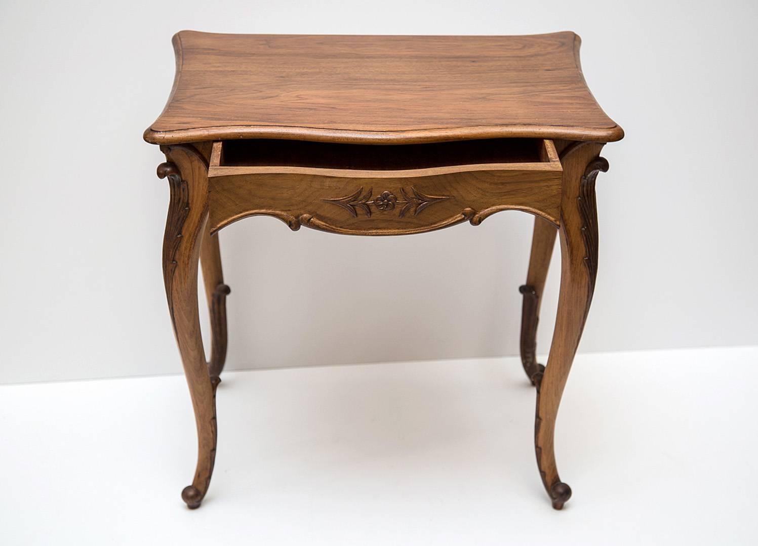 Hand-Carved Louis XIV Style Side Tables or Nightstands For Sale