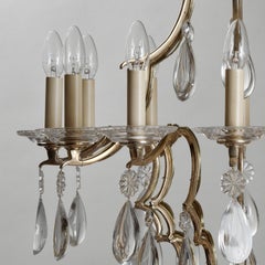 Louis XIV Style Silvered Bronze and Crystal Chandelier by Gherardo Degli Albizzi