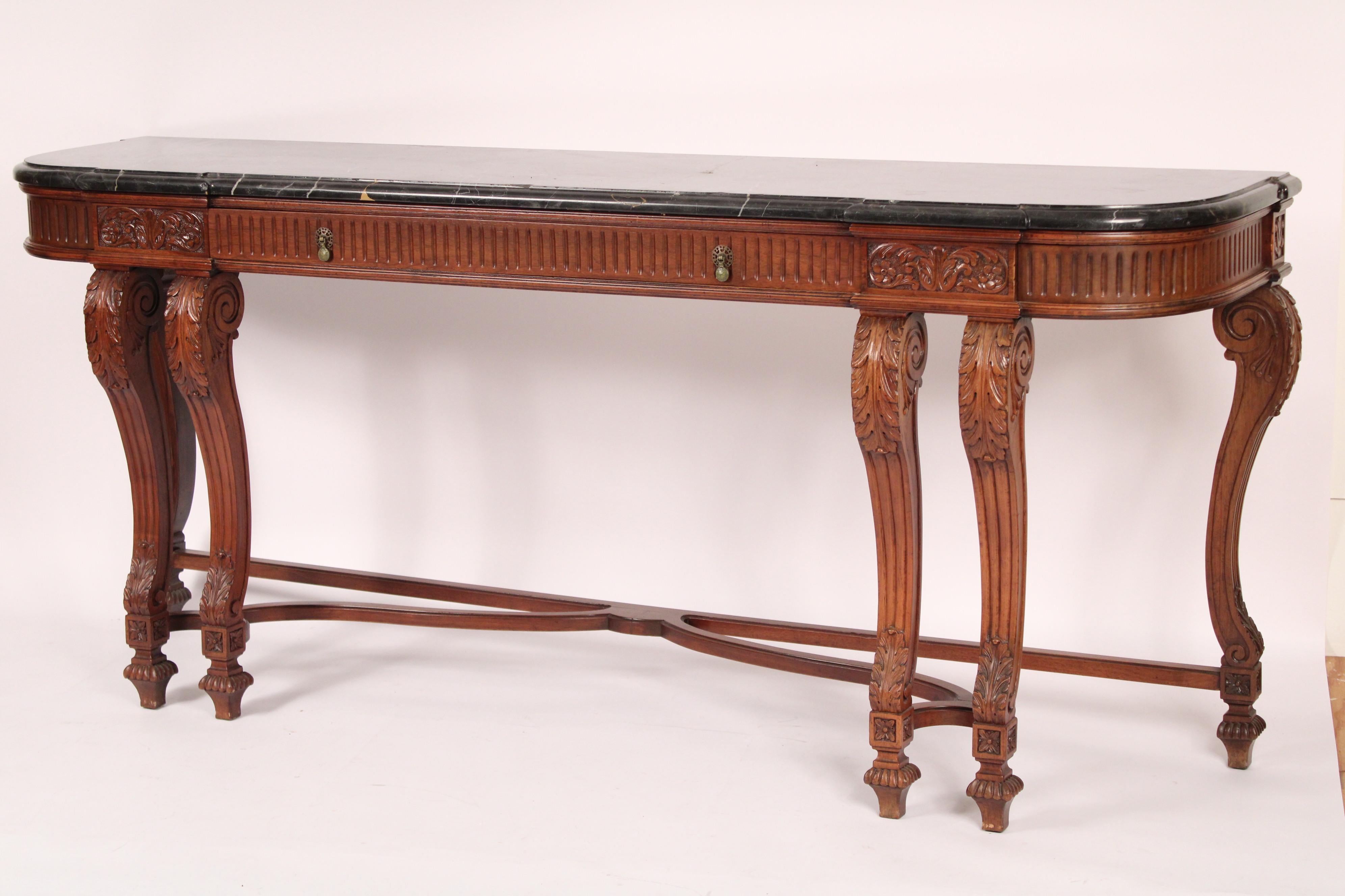 Unknown Louis XIV Style Walnut Console table For Sale