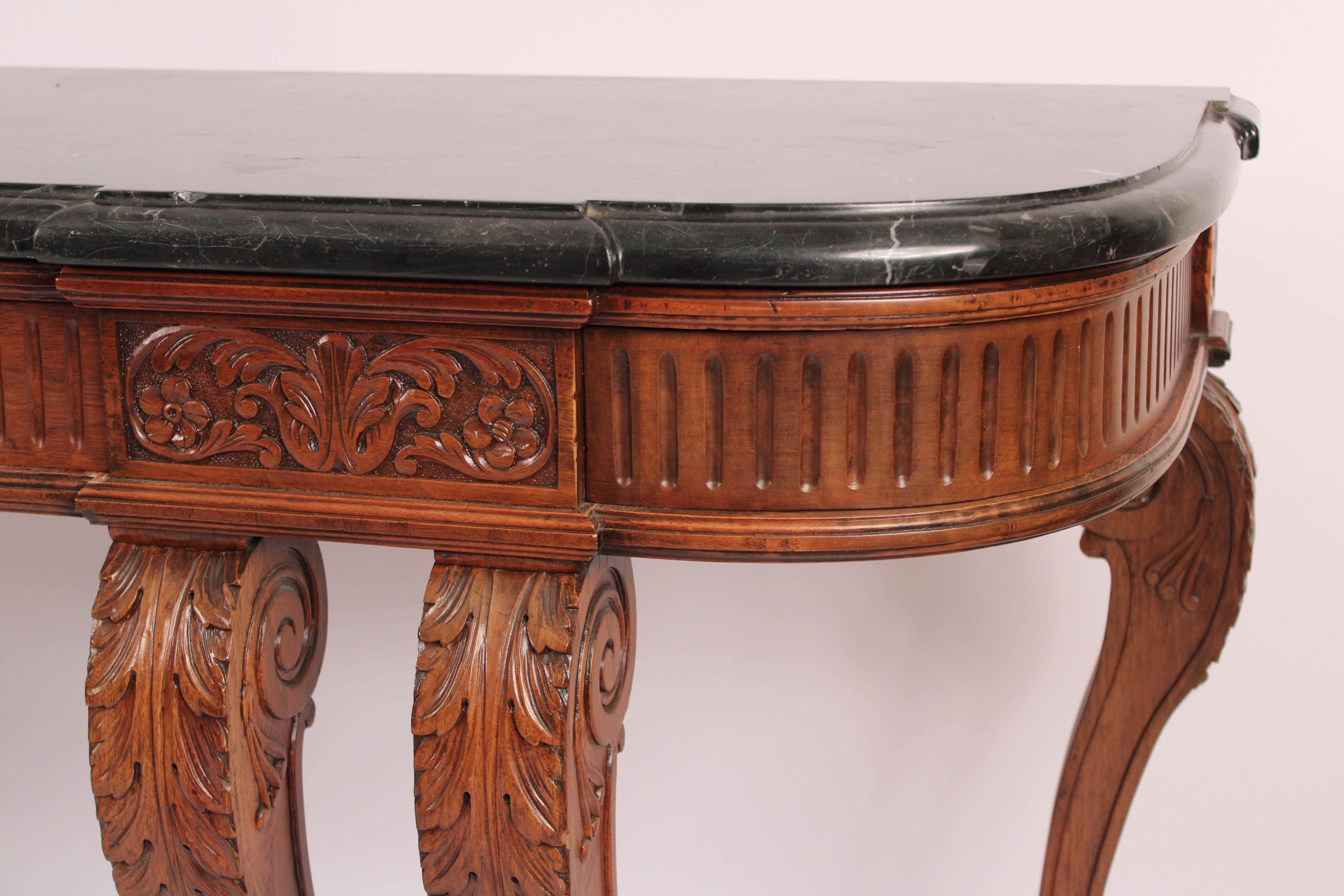 Louis XIV Style Walnut Console table For Sale 1