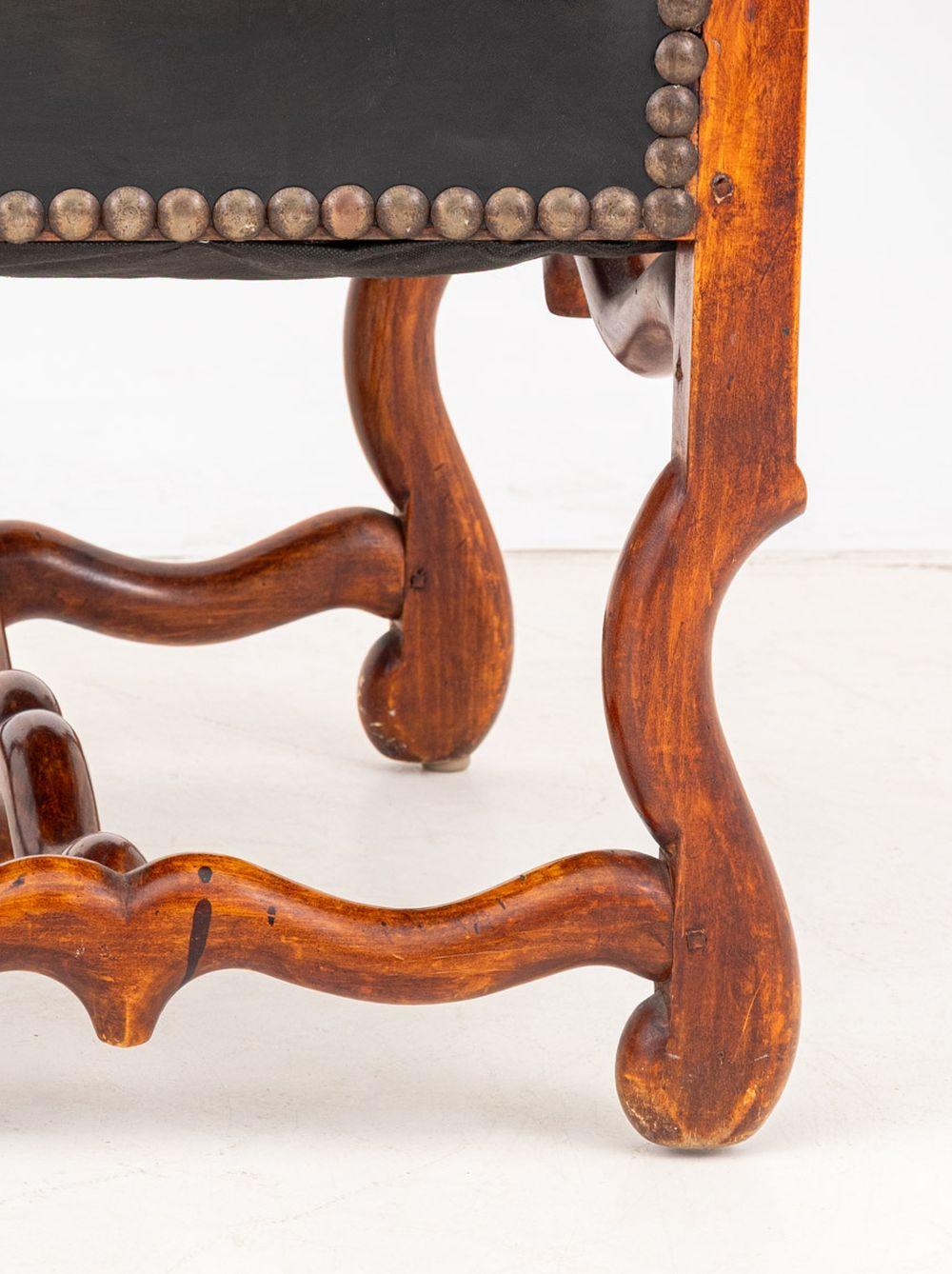 Louis XIV Style Walnut Fauteuil, Pair For Sale 1