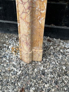 Louis XIV Style Yellow Marble Mantel Trets Circa 1880