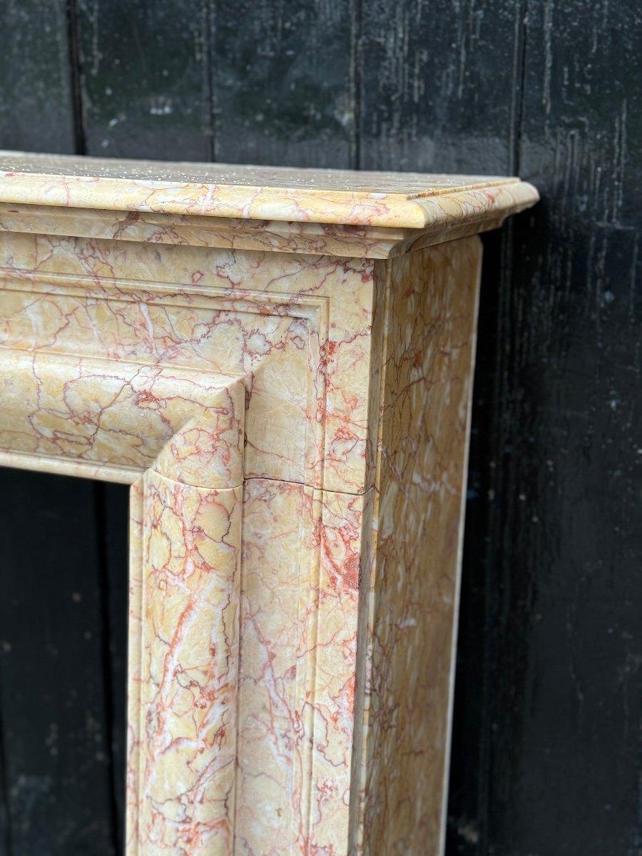 Louis XIV Style Yellow Marble Mantel Trets Circa 1880 For Sale 4