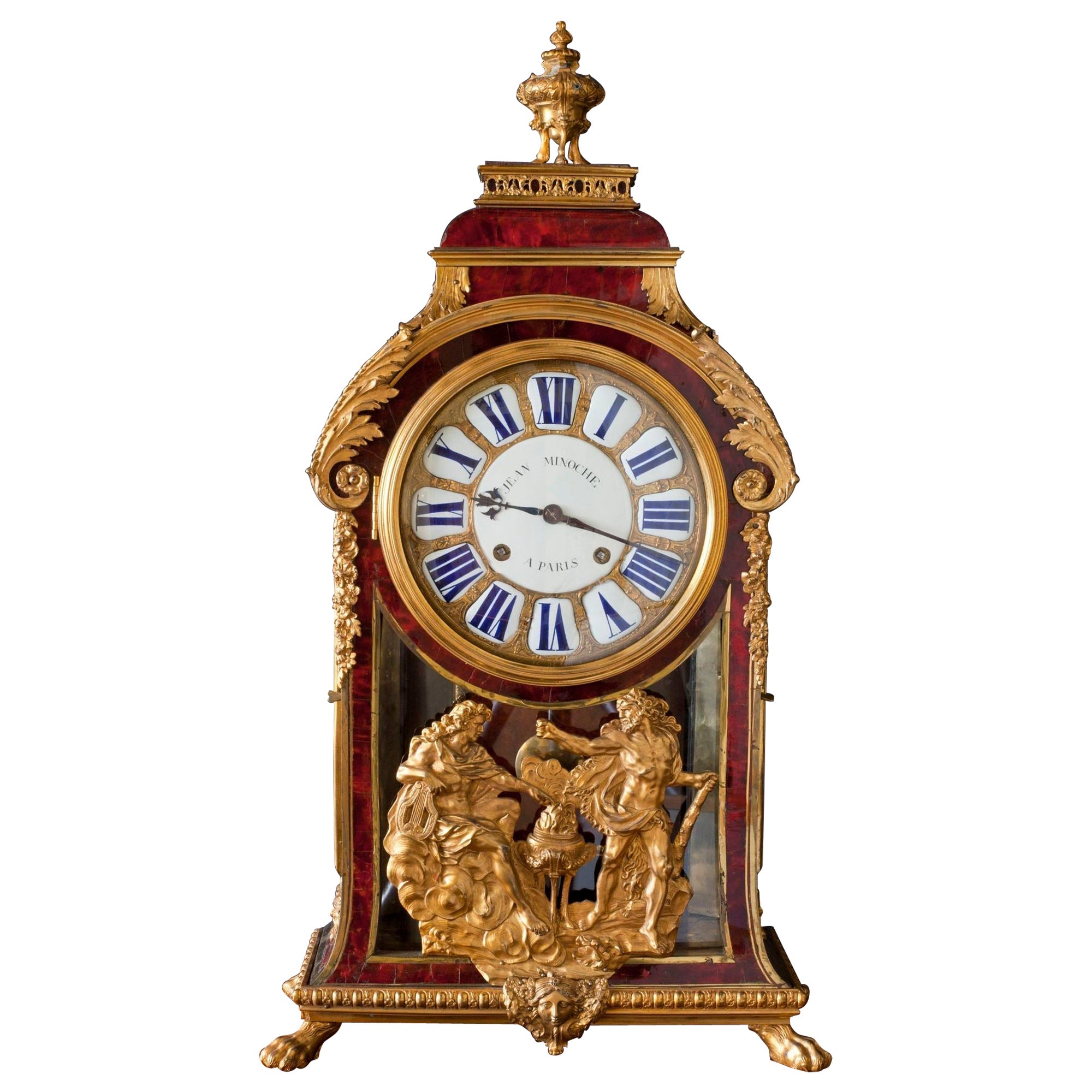Louis XIV Tortoiseshell Boulle Bracket Clock