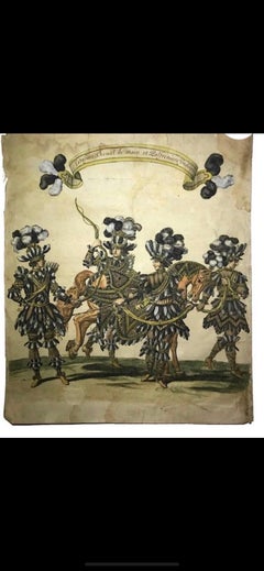 Louis XIV Versailles Print Aquatinte Original by Israel Silvestre, France 1662