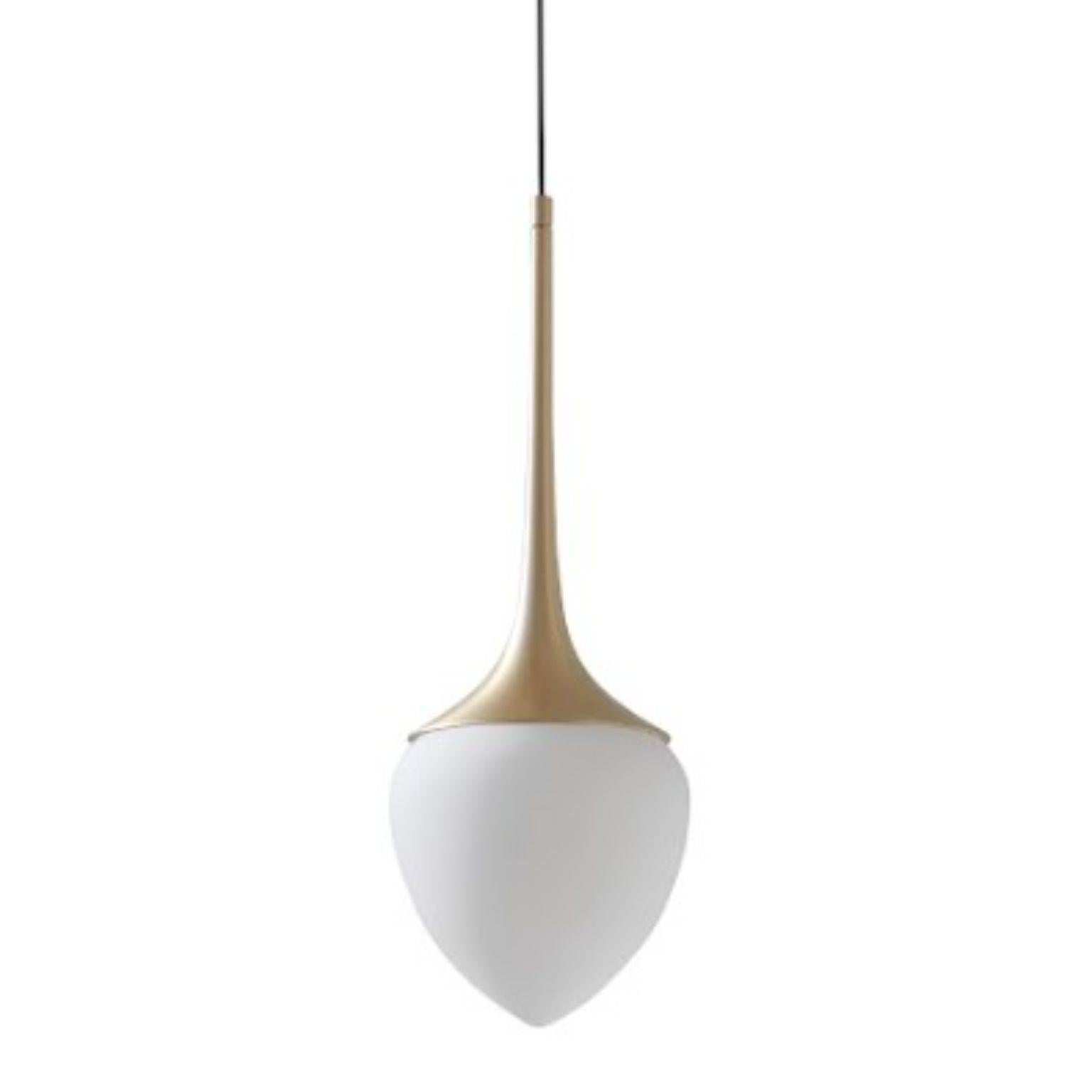 Louis XL Pendant by Emilie Cathelineau
Dimensions: D 21 x H 260.3 cm
Materials: Solid brass, Mouth-blown glass, Textile cable
Others finishes and dimensions are available.

All our lamps can be wired according to each country. If sold to the