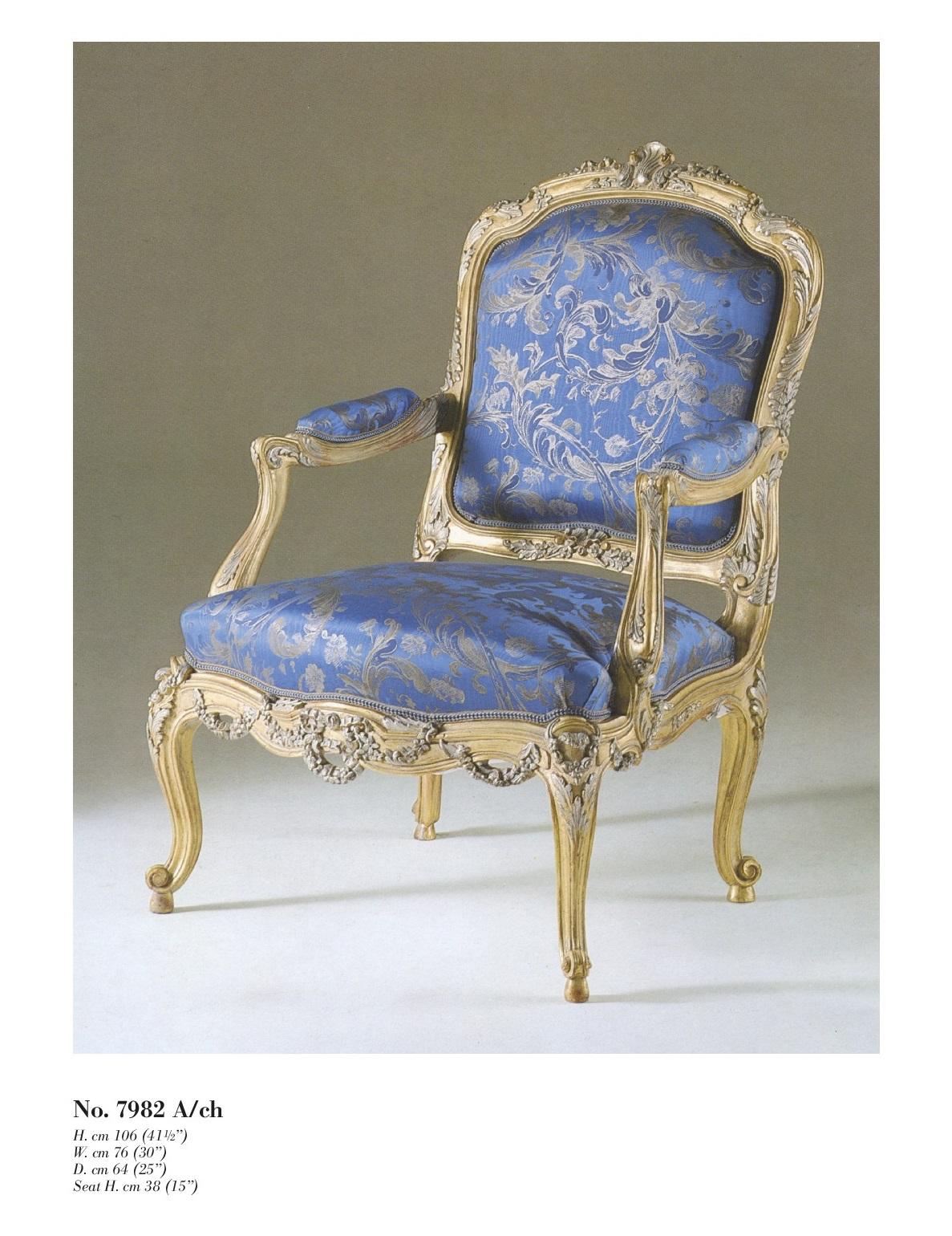 Hand-Carved Louis XV Armchair 