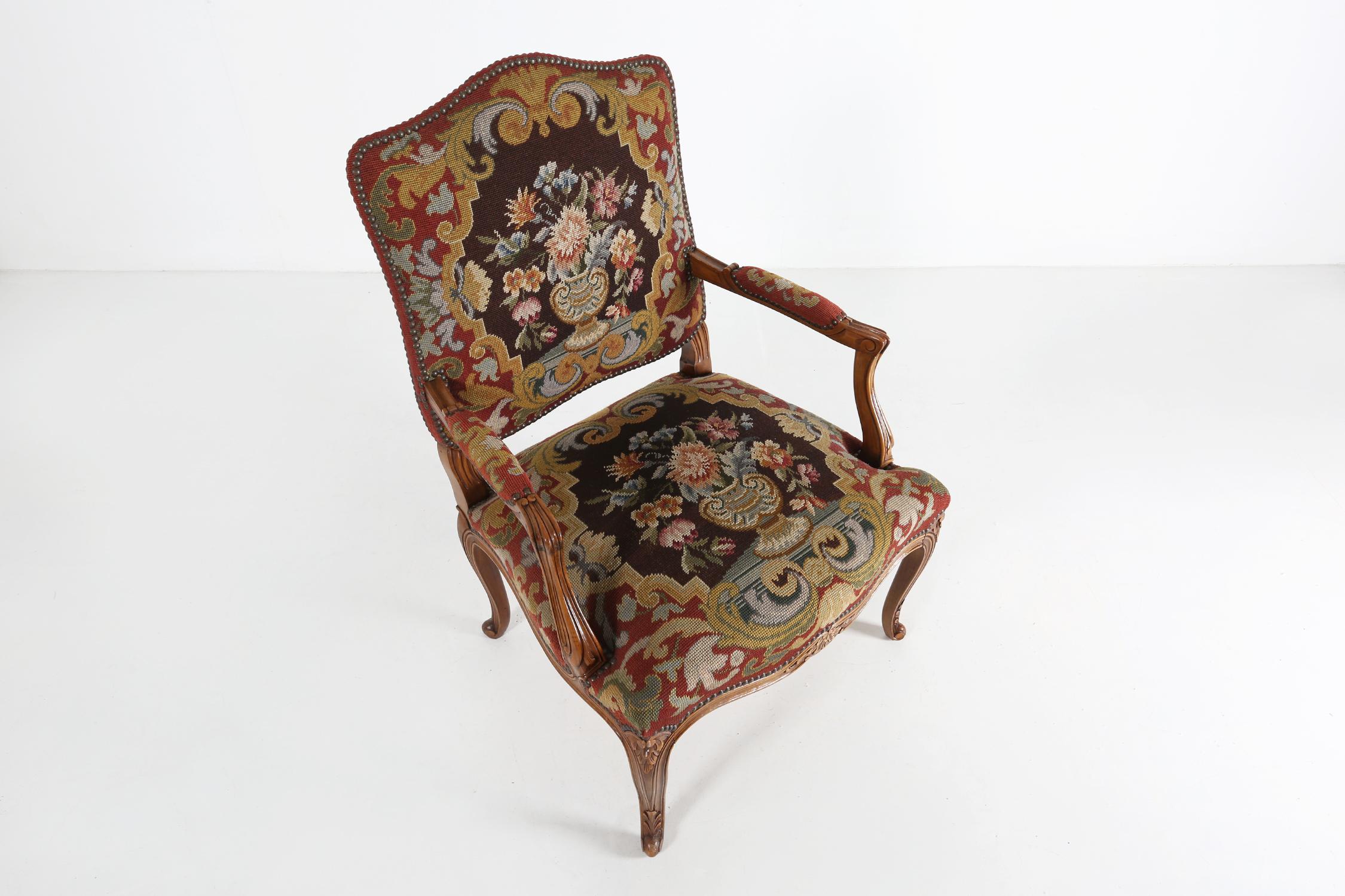 French Louis XV Armchair For Sale