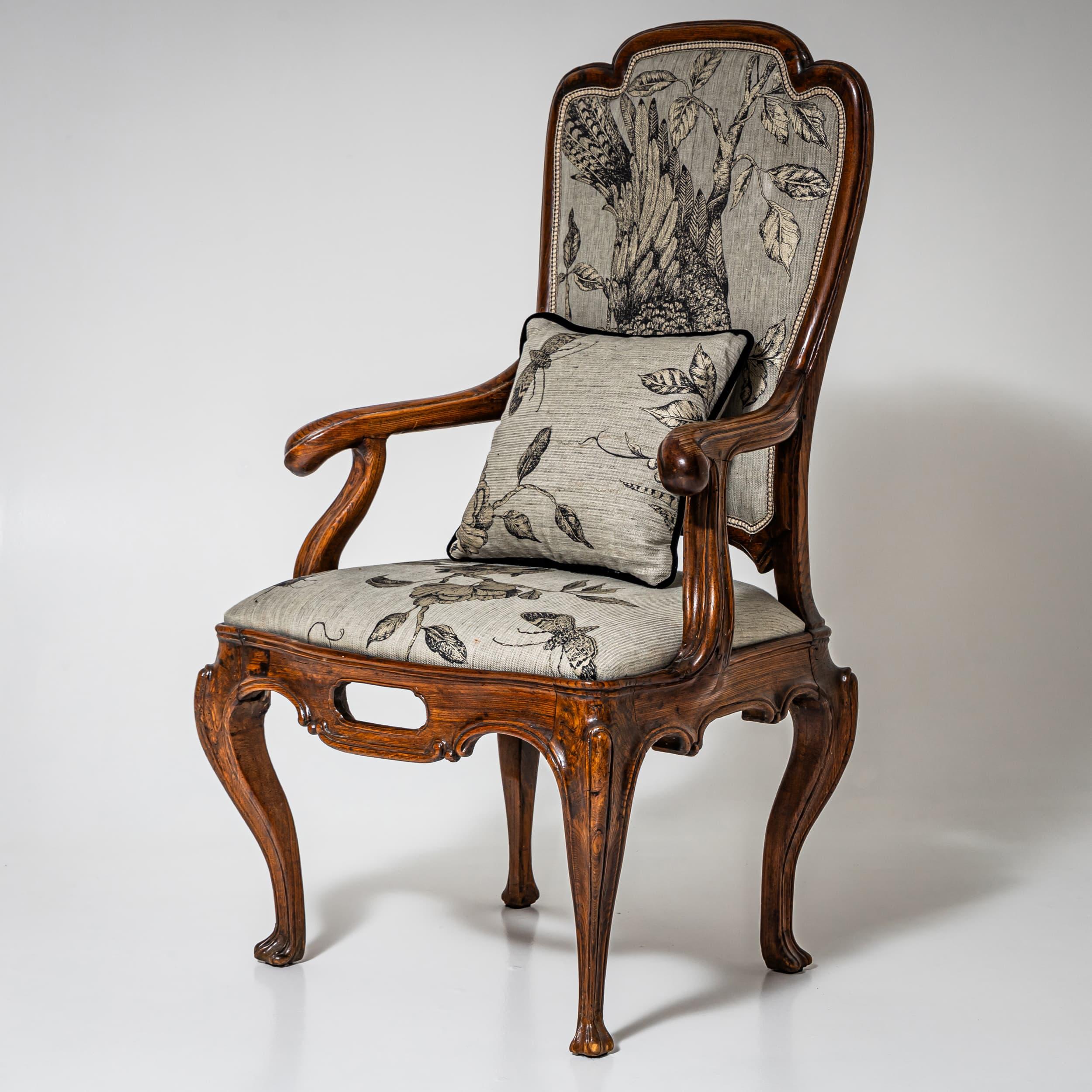 French Louis XV Armchair, France, Mid-18th Century For Sale