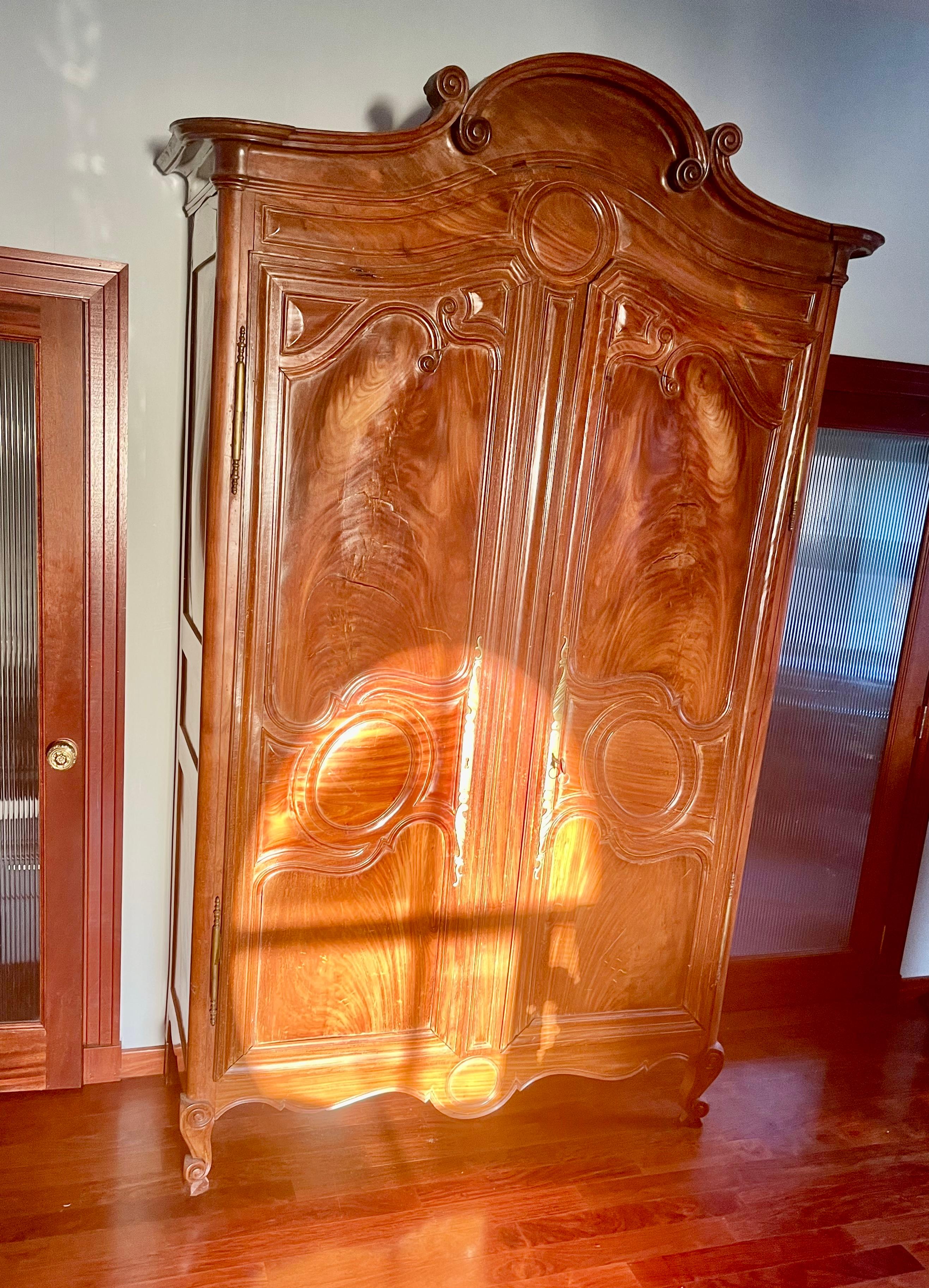 Solid Mahogany Armoire For Sale 3