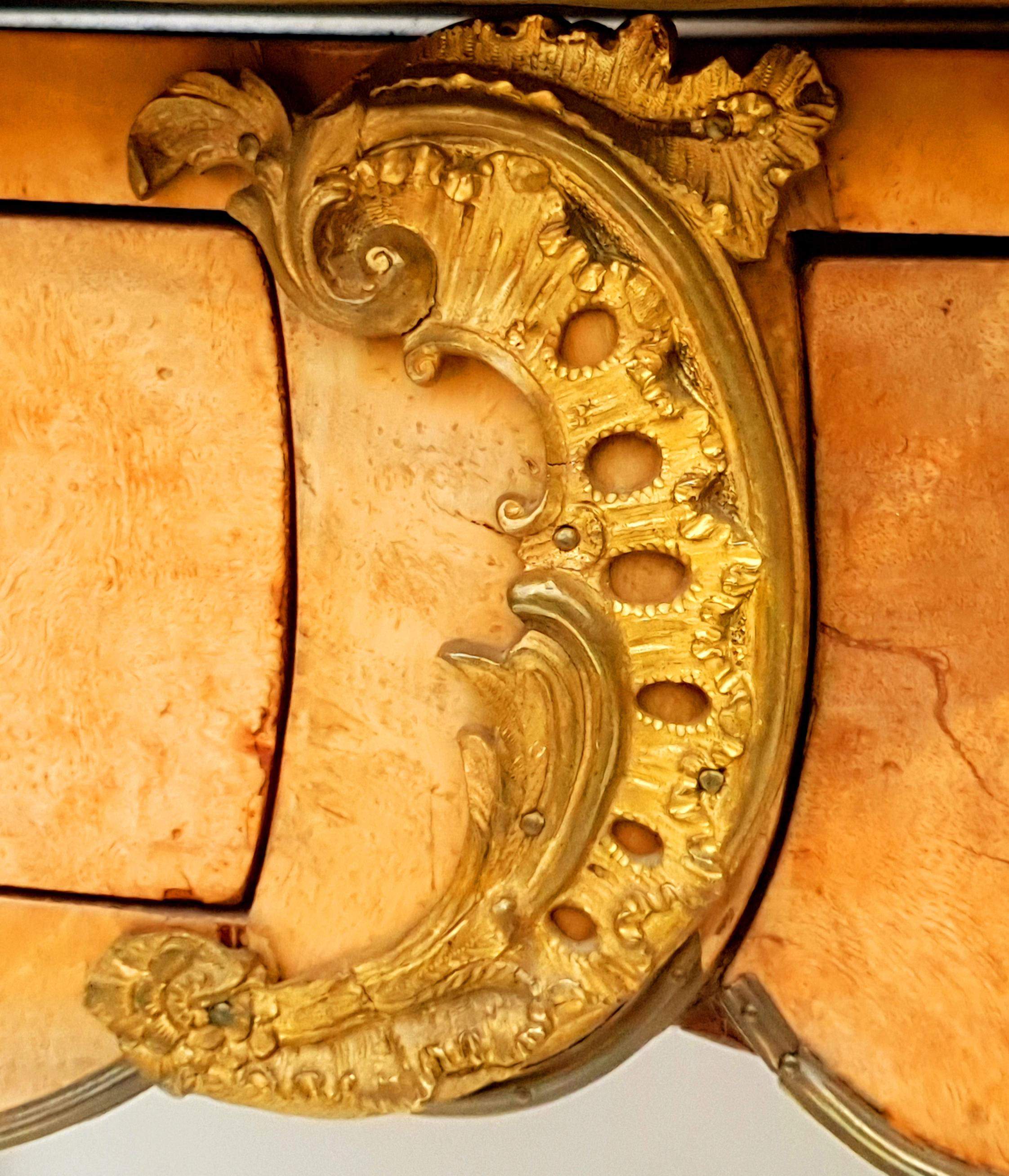 Walnut Louis XV Baroque Desk, Paris, 1850s