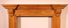 Louis XV Beechwood Fireplace Mantel - 19th Century