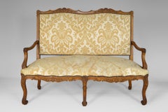 Panca Luigi XV in Oak intagliato, Francia, circa 1880