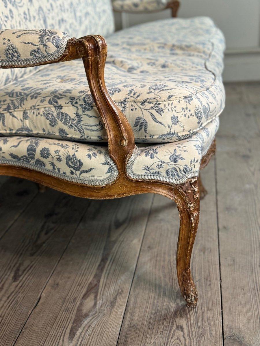 Louis XV Bench In Carved Wood Oak Patina 18th Century For Sale 2