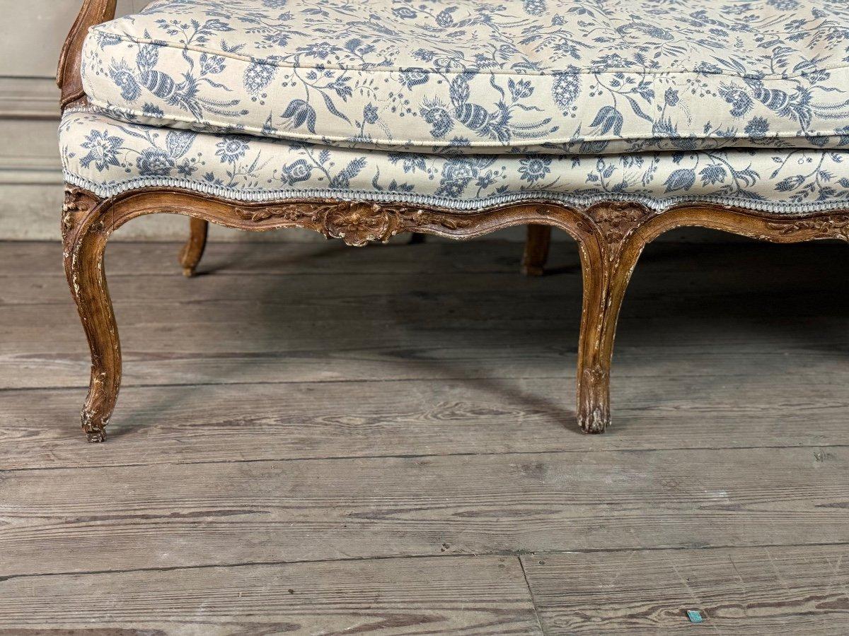 Louis XV Bench In Carved Wood Oak Patina 18th Century For Sale 3