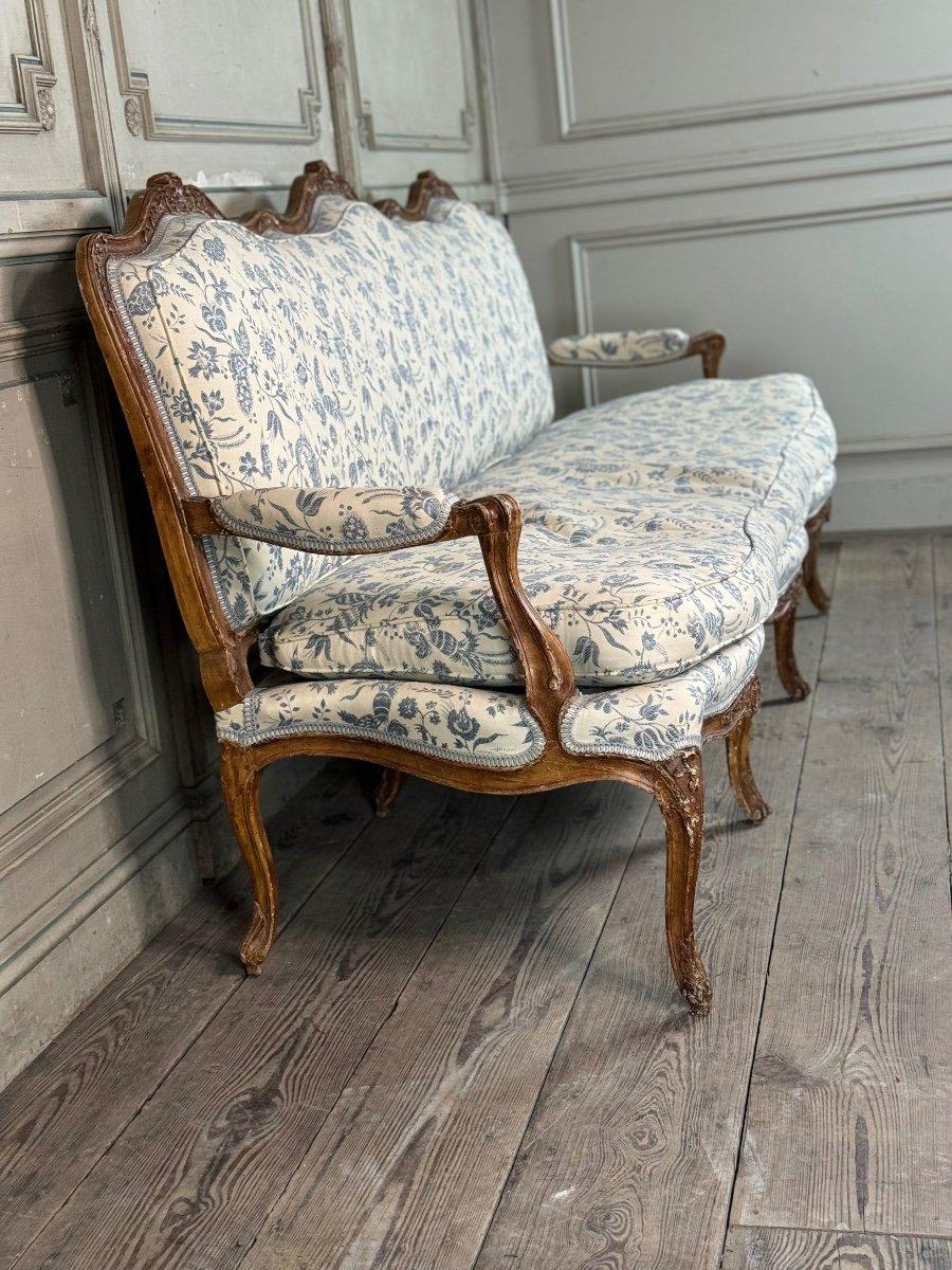 Banc Louis XV en bois sculpté Oak Patina 18ème siècle en vente 3