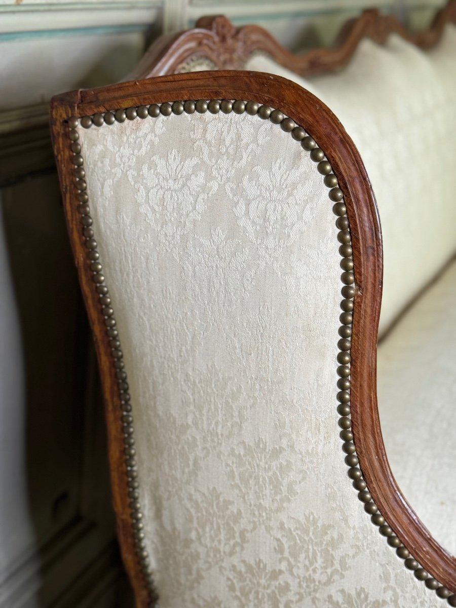 Louis XV Bench In Carved Wood, Stamped Saint Georges, 18th Century For Sale 5