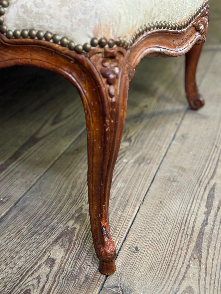 Louis XV Bench In Carved Wood, Stamped Saint Georges, 18th Century For Sale 6