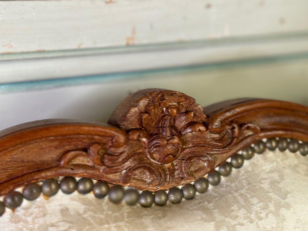 Louis XV Bench In Carved Wood, Stamped Saint Georges, 18th Century For Sale 1