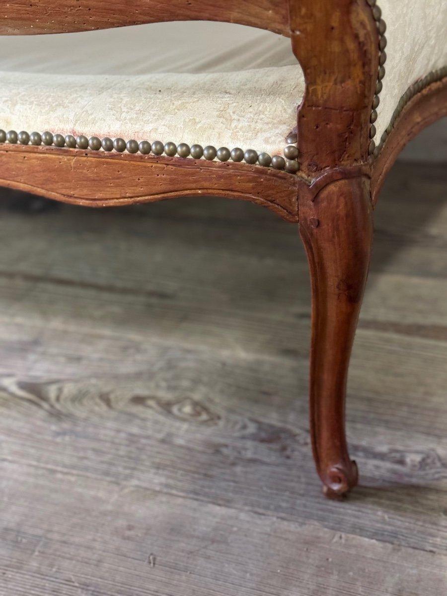 Louis XV Bench In Carved Wood, Stamped Saint Georges, 18th Century For Sale 4