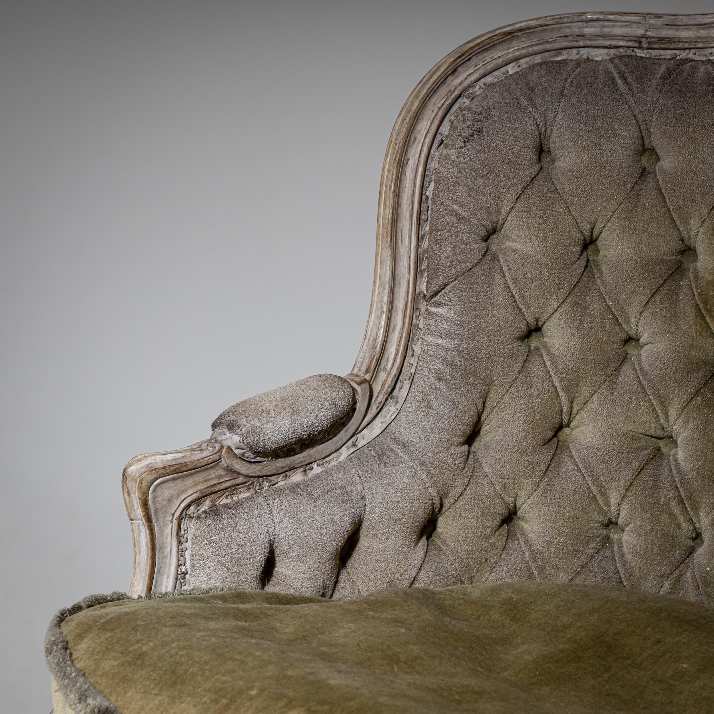Velours Louis XV Bergère, 18e siècle en vente