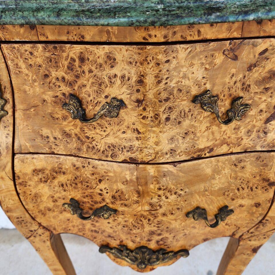Louis XV Bombay Chest Olive Burlwood Petite In Good Condition For Sale In Lake Worth, FL