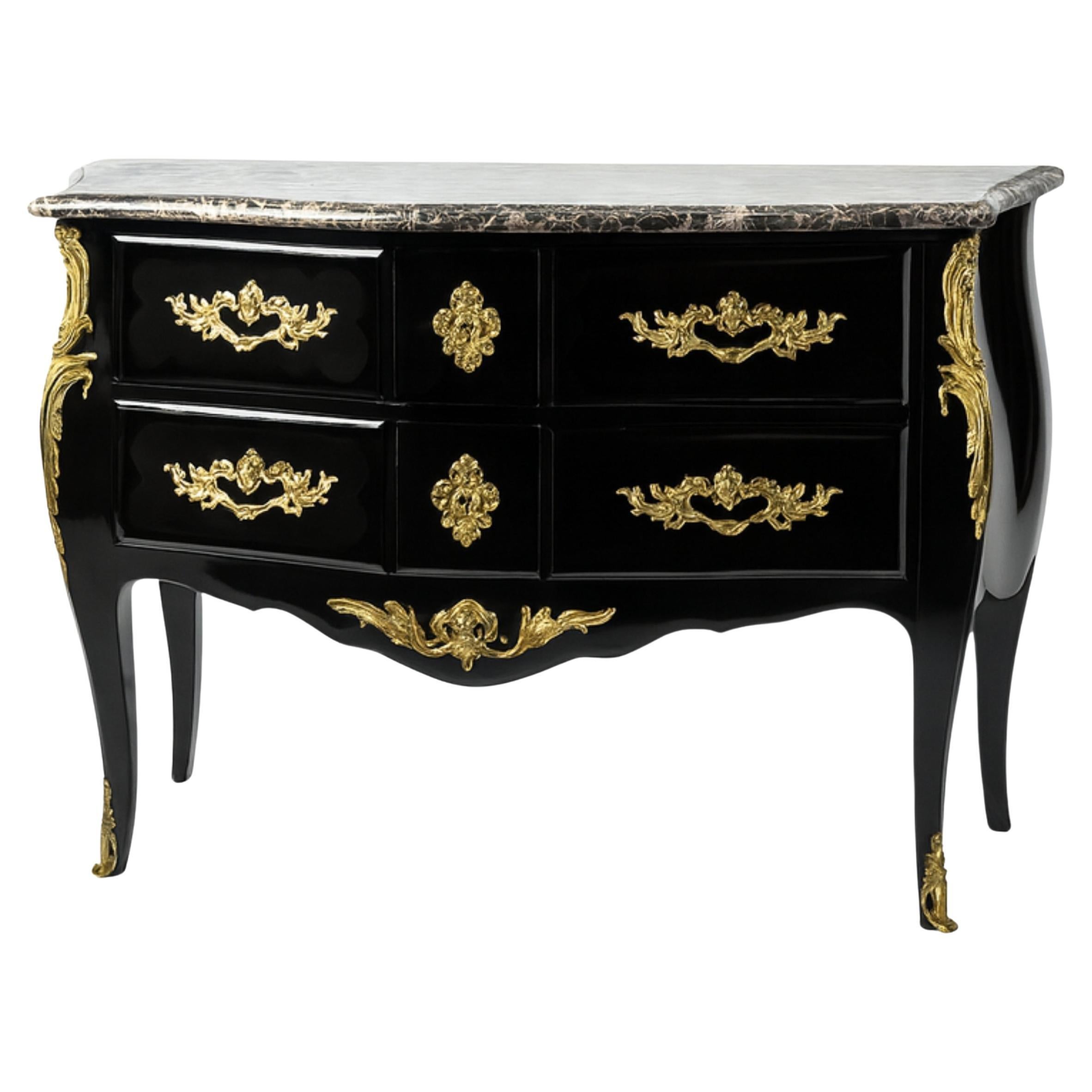 Cassettiera Bombé Luigi XV, XIX secolo