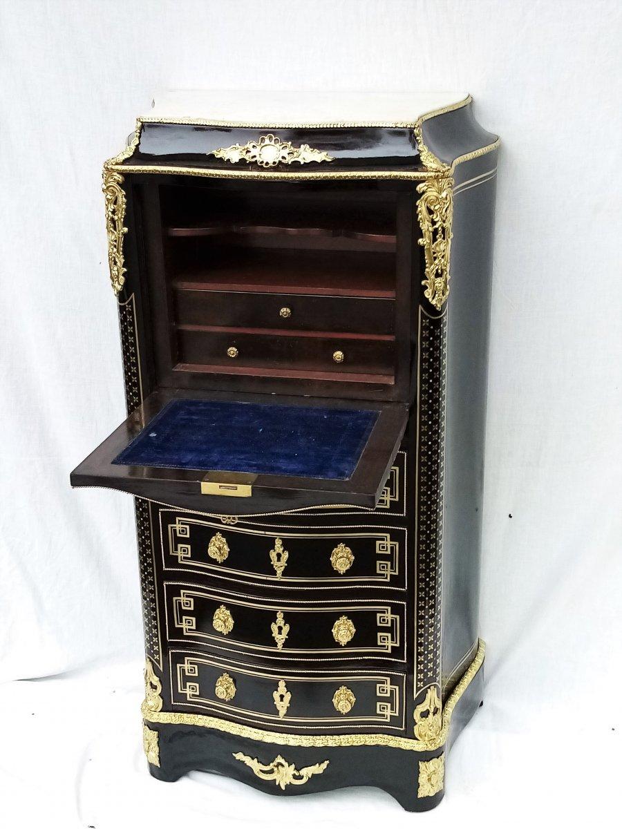 Louis XV Boulle Marquetry Secretary Desk France, 19th Century In Good Condition In Paris, FR