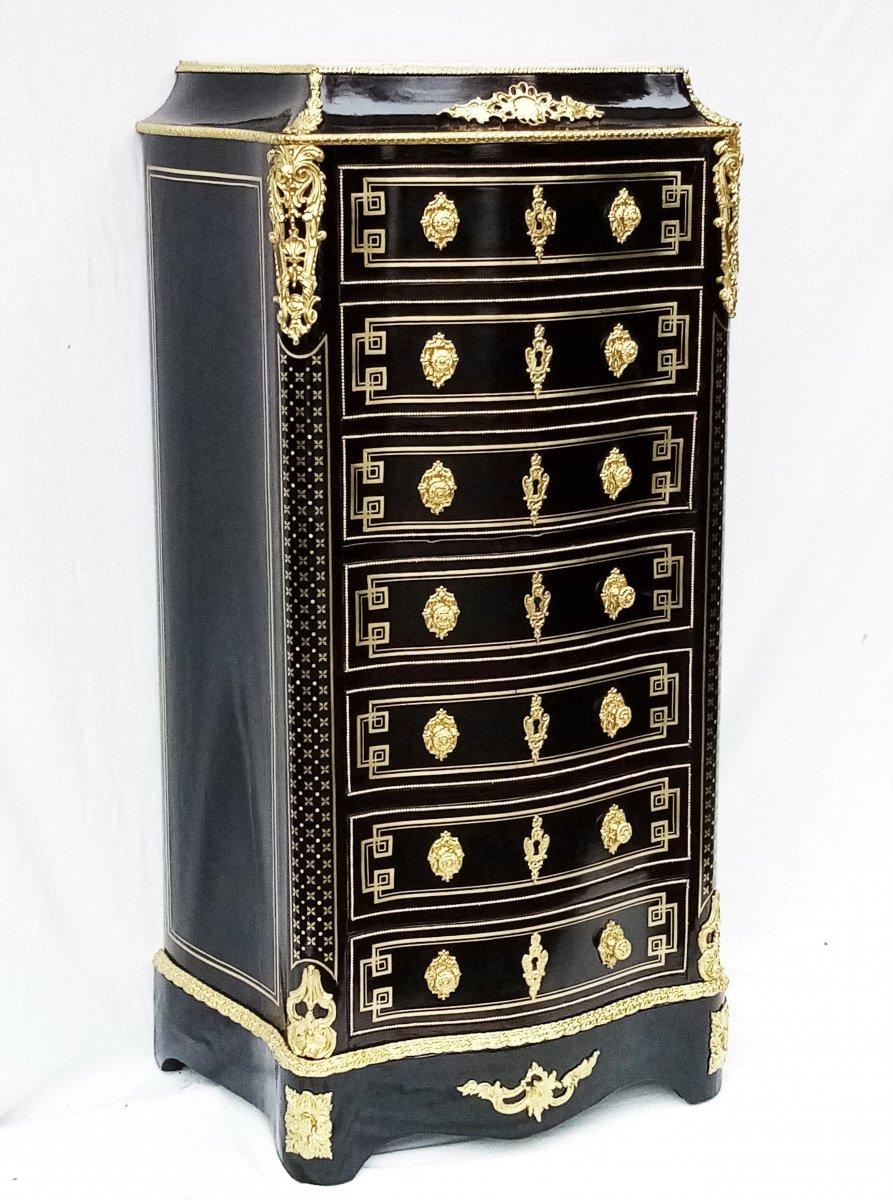 Louis XV Boulle Marquetry Secretary Desk France, 19th Century 2