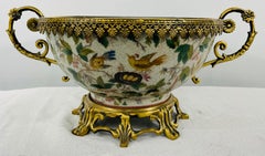 Louis XV Bronze Mounted Chinese Export Centerpiece Bowl or Vase