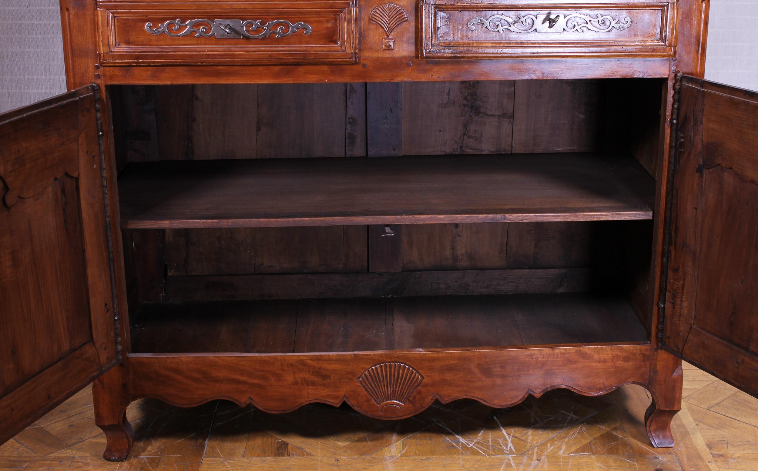 French Louis XV Buffet in Cherrywood, 18th Century For Sale