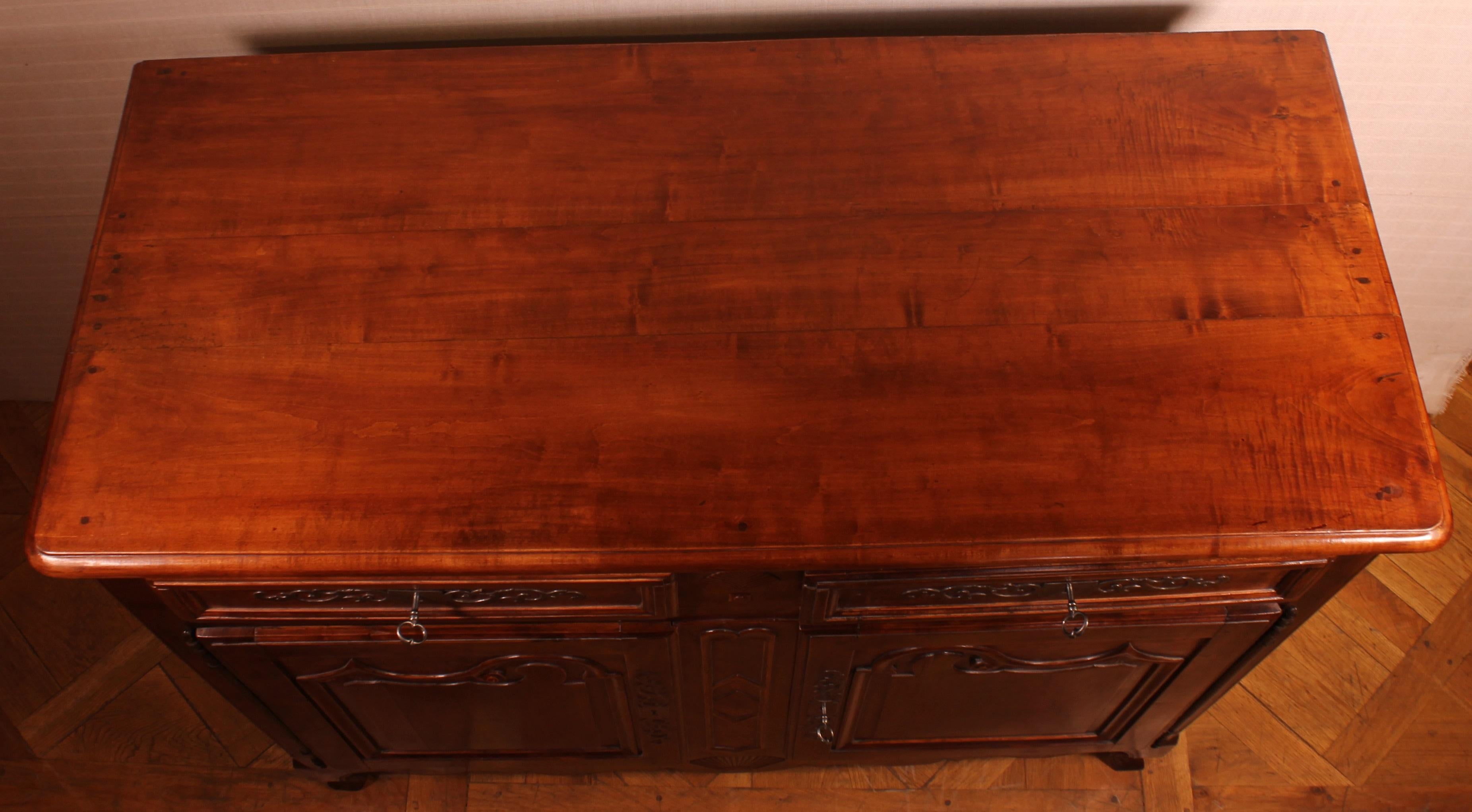 Louis XV Buffet in Cherrywood, 18th Century In Good Condition For Sale In Brussels, Brussels