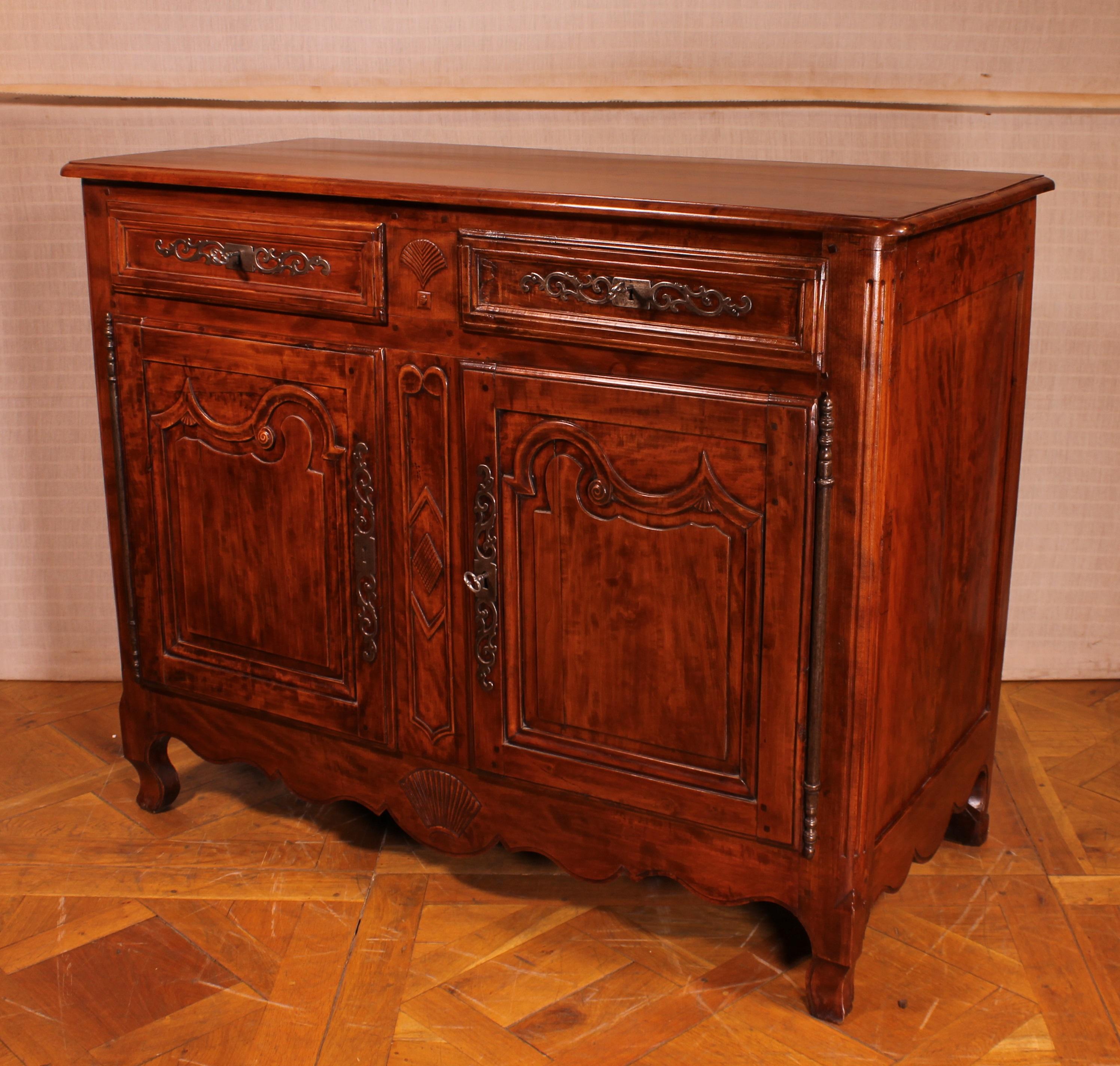 18th Century and Earlier Louis XV Buffet in Cherrywood, 18th Century For Sale