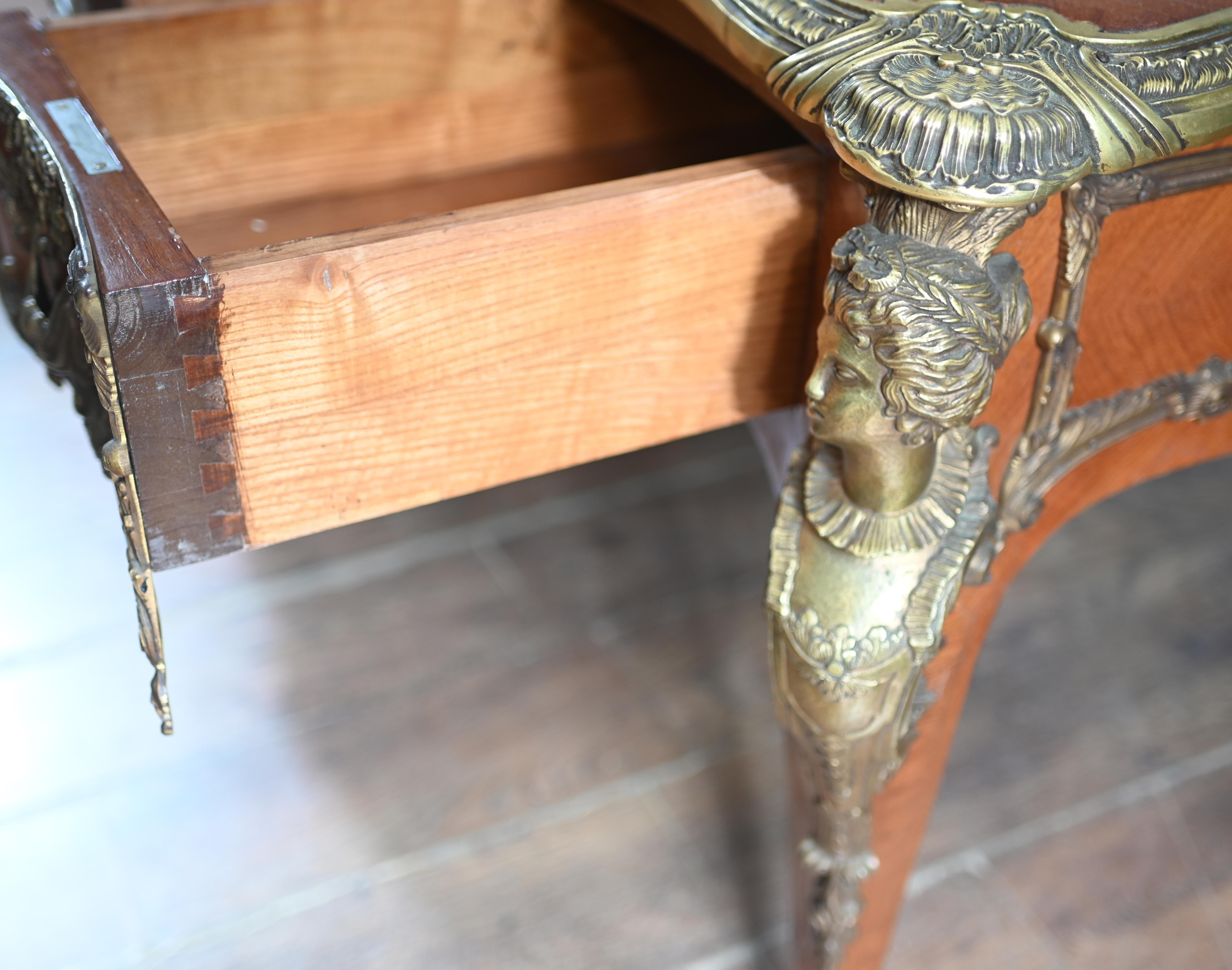 Scrivania Luigi XV Bureau Plat Francese 1890 in vendita 6
