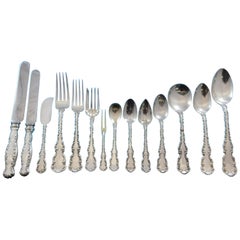 Louis XV by Whiting Sterling Silver Flatware Set for 8 Service 70 Pieces  For Sale at 1stDibs