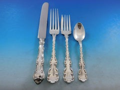 Louis XV by Whiting Sterling Silver Flatware Set for 12 Service 86 Pcs Dinner