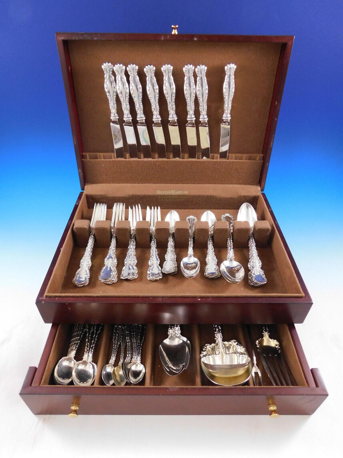 Louis XV by Whiting sterling silver flatware set - 70 pieces. This set includes:

8 knives, 8 7/8
